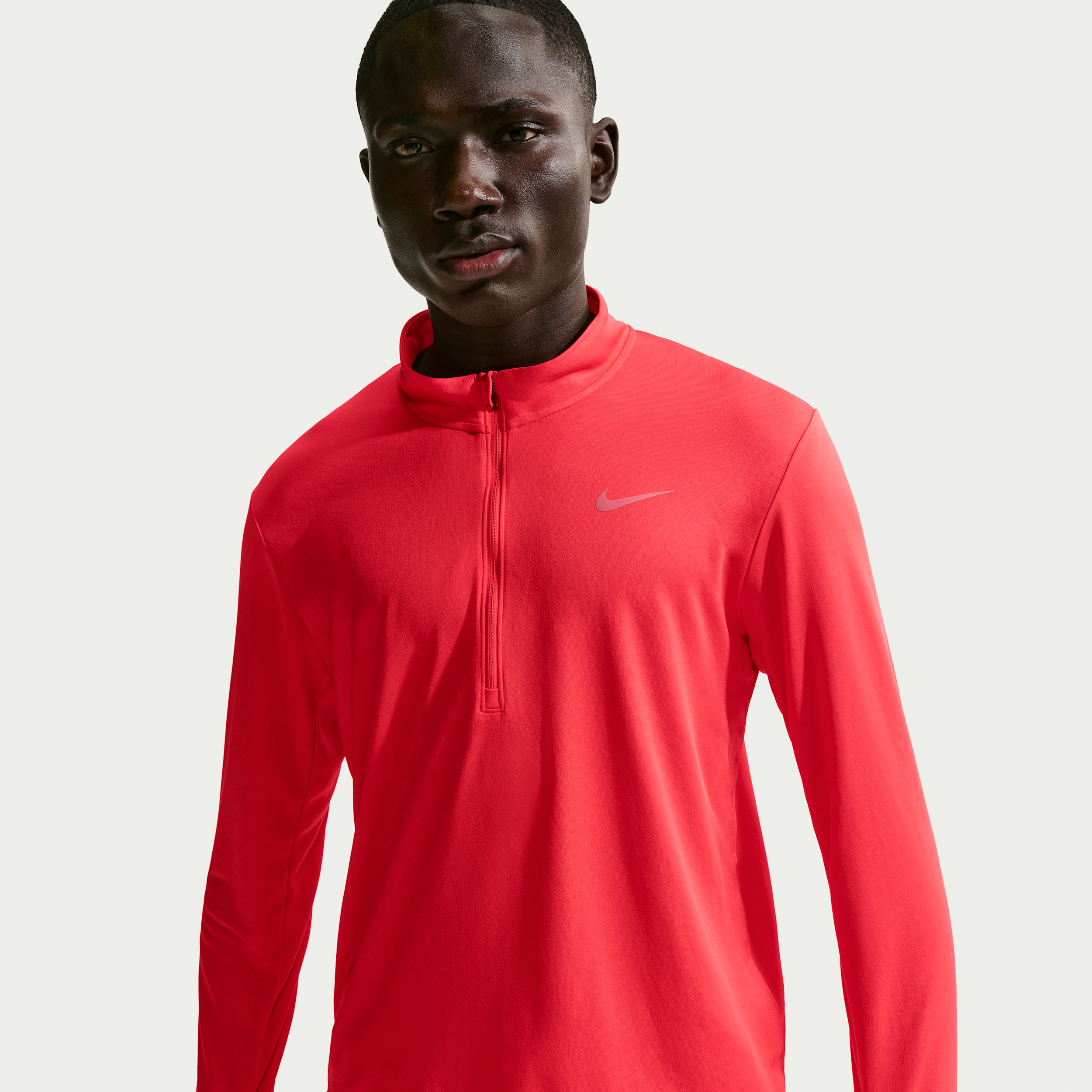 Nike Pacer Dri-FIT hardlooptop met halflange rits voor heren - Rood
