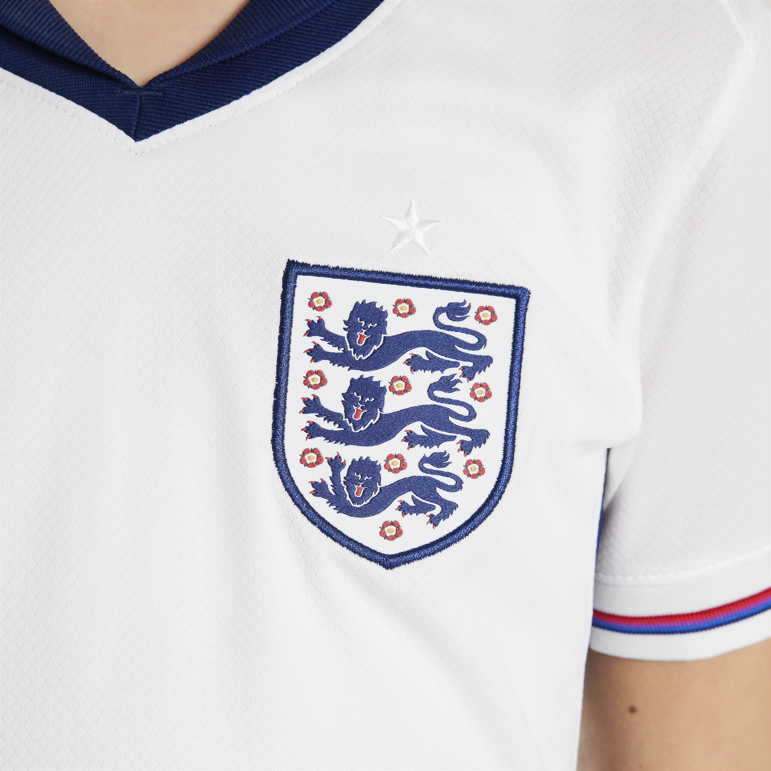 Nike Engeland (herenelftal) 2024 25 Stadium Thuis Dri-FIT replica voetbalshirt voor kids Wit