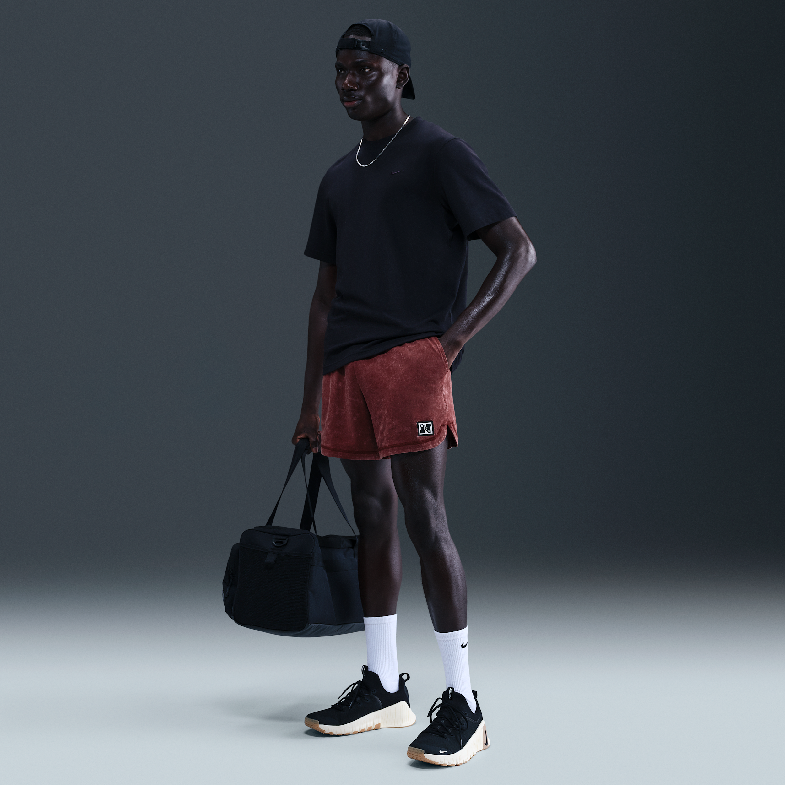 Thumbnail - Nike Gym Heritage Dri-FIT Fitnessshorts (Herren, ca. 12,5 cm) - Rot