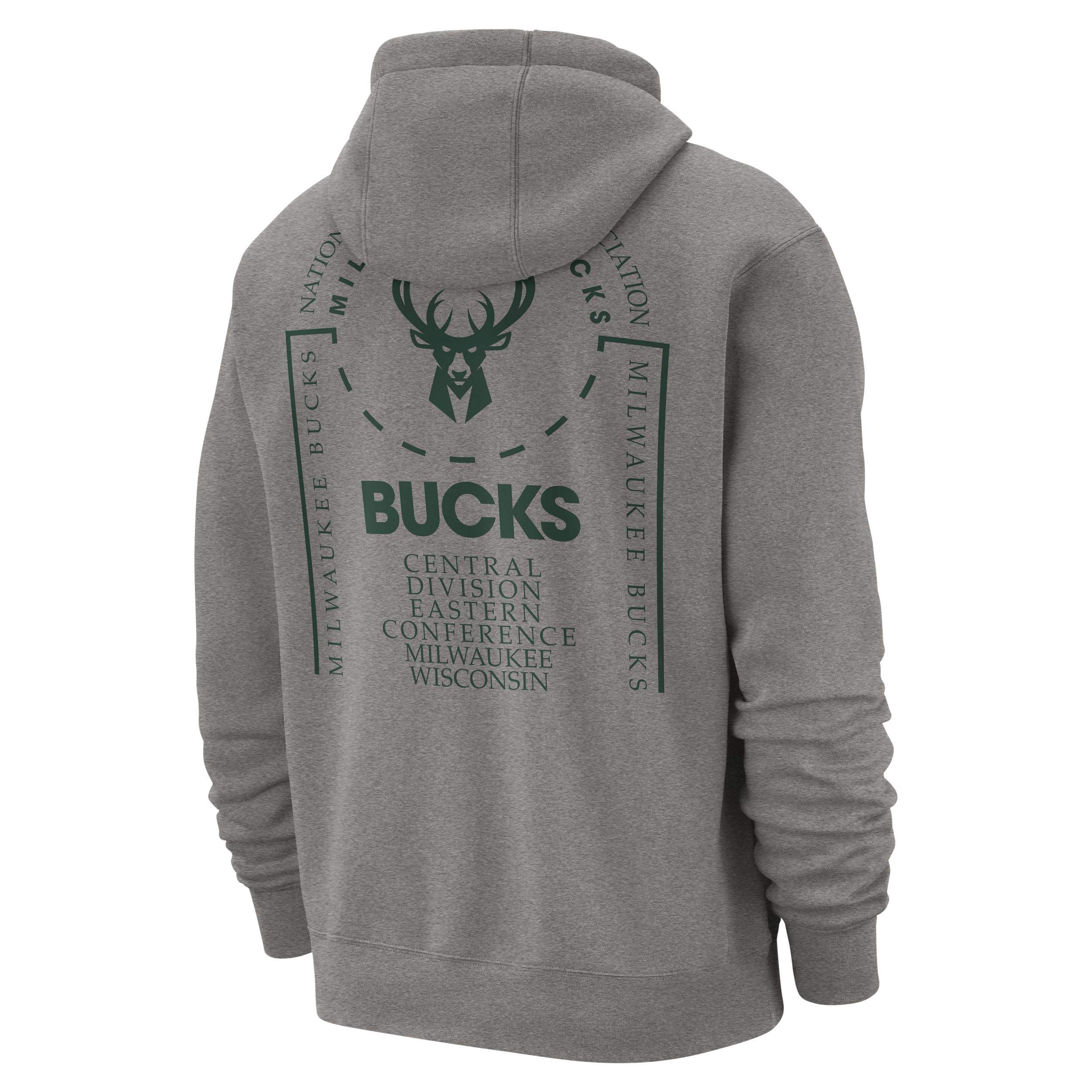 Thumbnail - Milwaukee Bucks Club Courtside Nike NBA-Hoodie für Herren - Grau