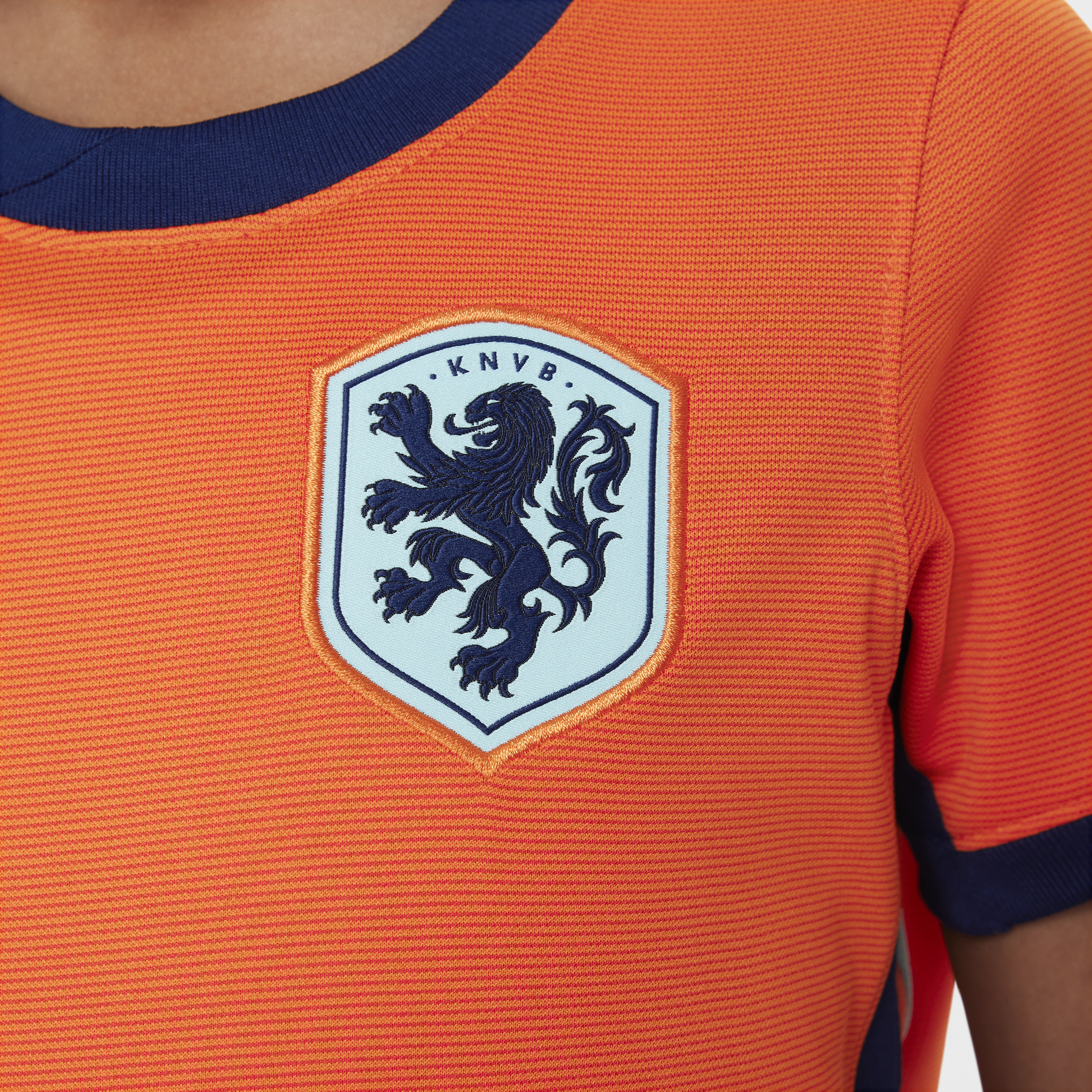 Nike Nederland 2024 Stadium Thuis driedelig replica voetbaltenue voor kleuters Oranje