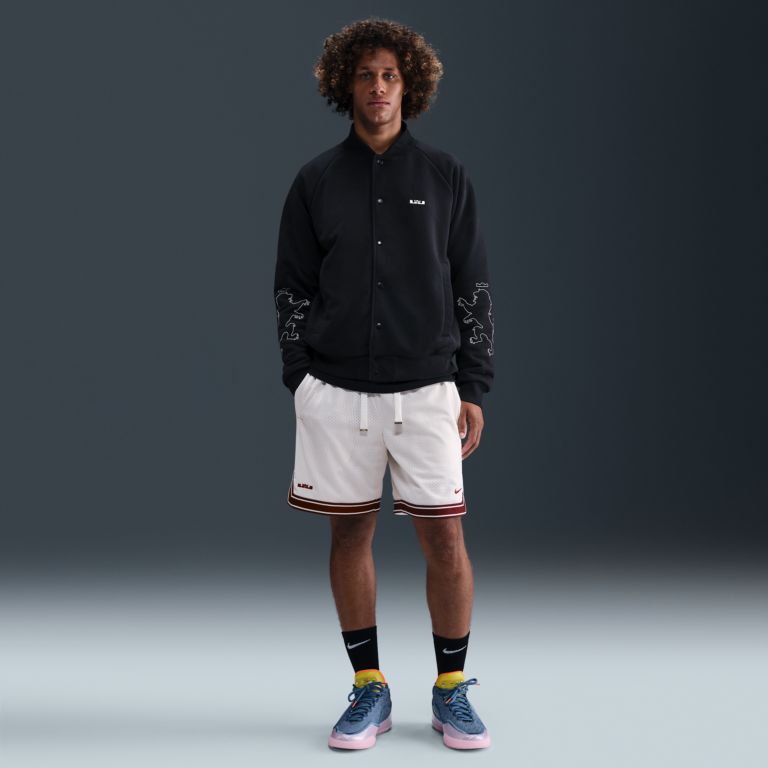 Thumbnail - LeBron Herren-Basketballshorts (ca. 20,5 cm) - Weiß