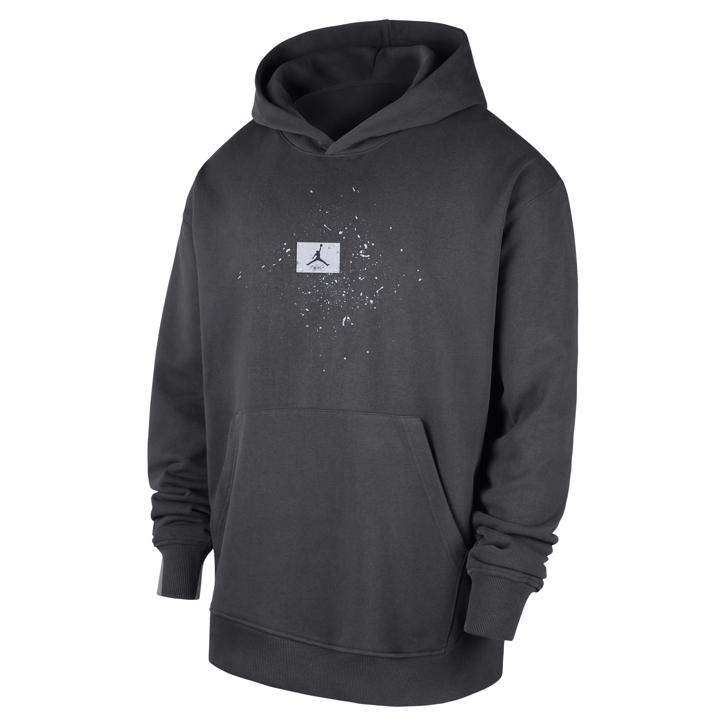 Nike Chicago Bulls Mens Jordan Basketball Flight Fleece Pullover Hoodie - Grey - Cotton