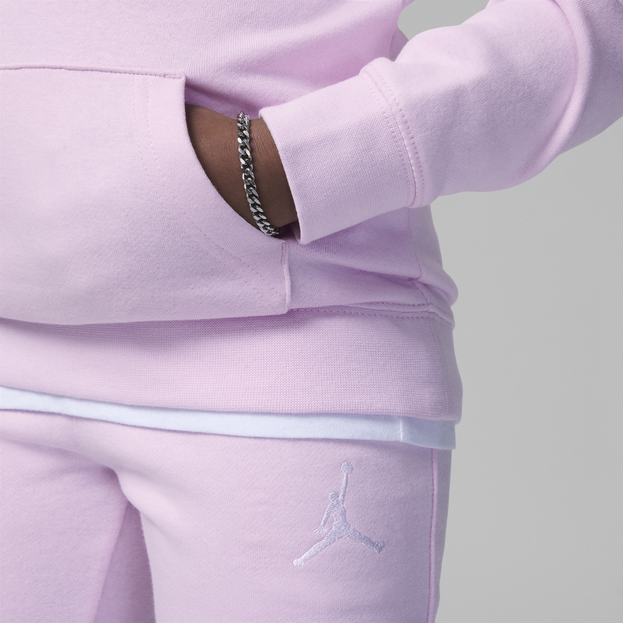 Jordan MJ Essentials Fleece Pullover Set tweedelige hoodieset voor kleuters Roze