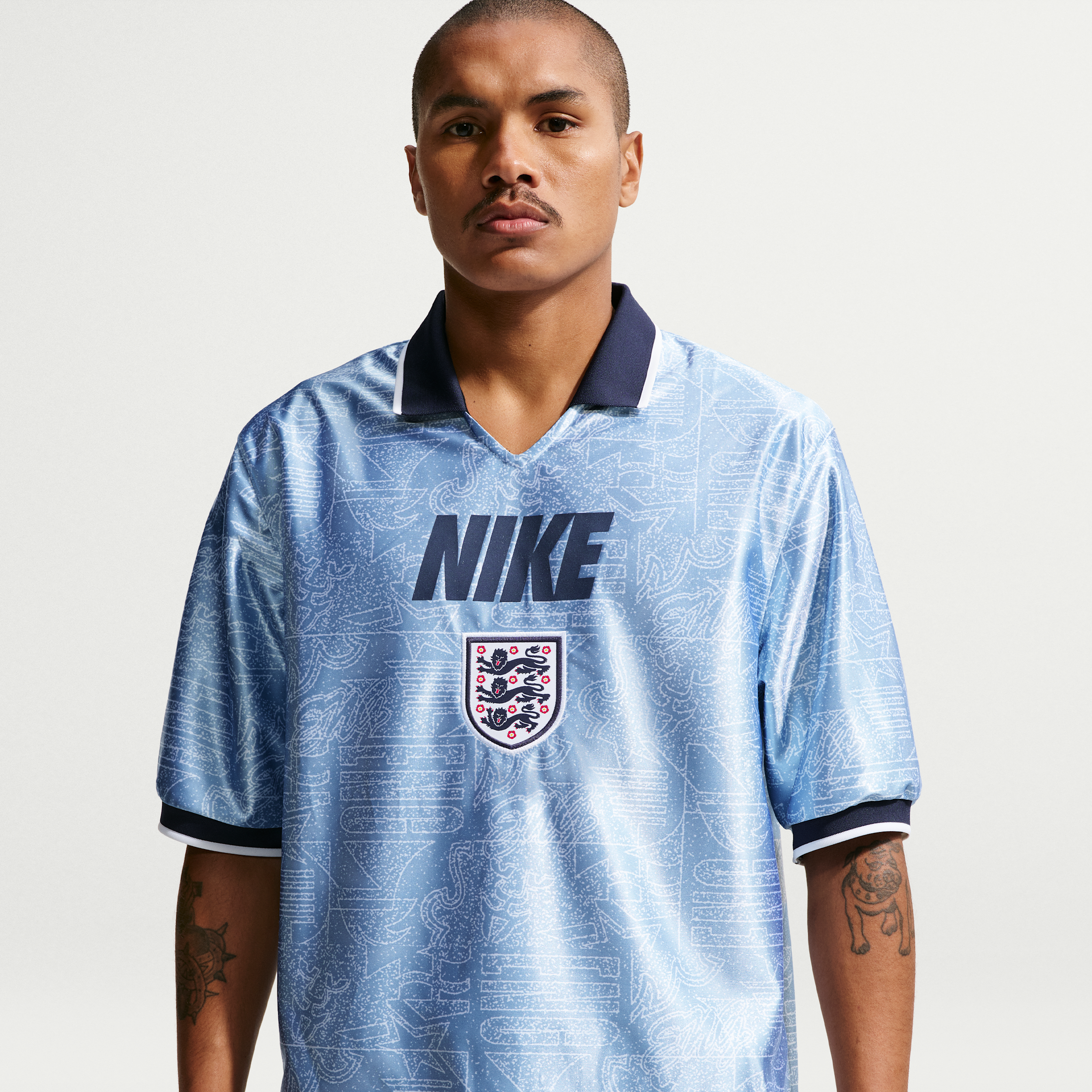 Kortærmet England Energy Nike Dri-FIT Football-trøje til mænd - blå