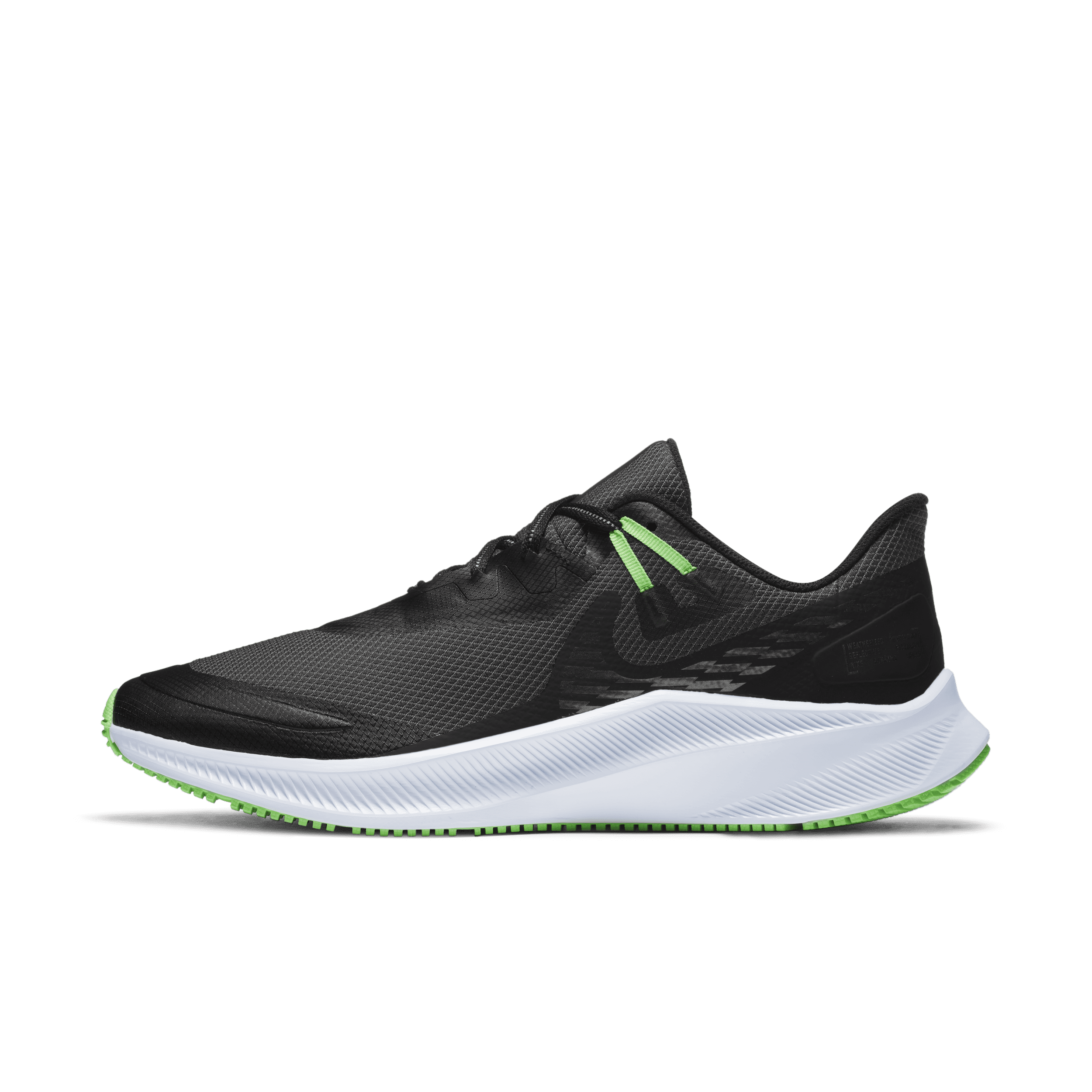 Vandafvisende Nike Quest 3 Shield-løbesko til vej til mænd - sort - CQ8894-010