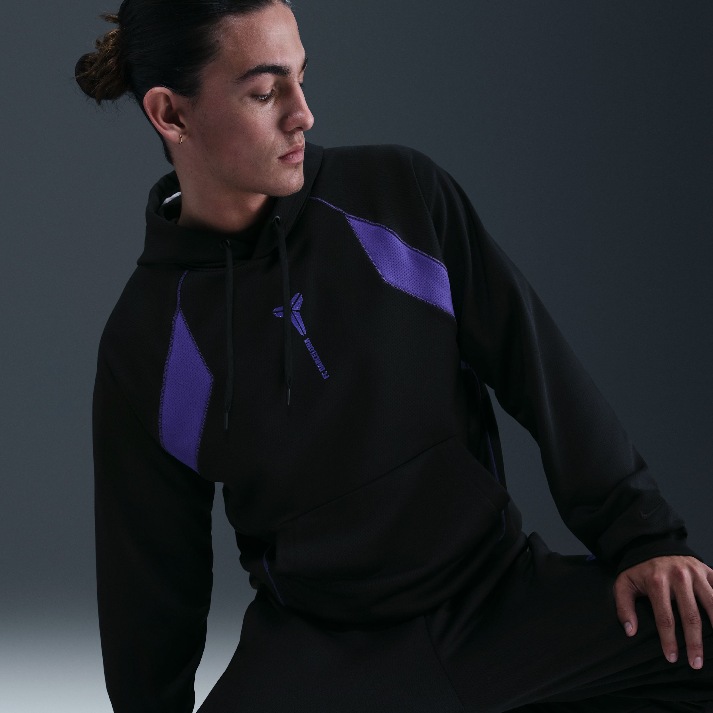 Thumbnail - FC Barcelona Away Kobe Therma-FIT Fußball-Hoodie - Schwarz