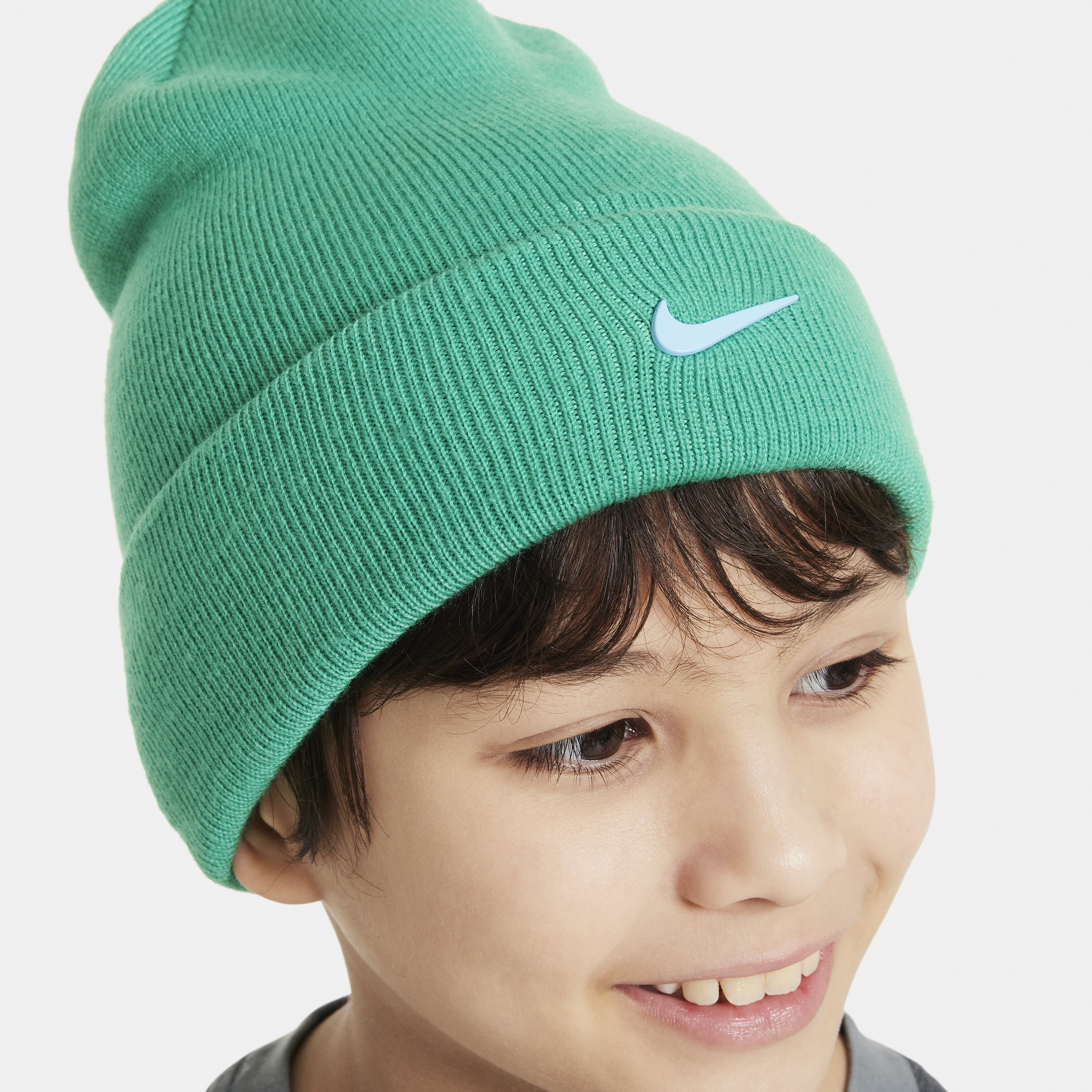 Nike Peak Swoosh beanie voor kids Groen