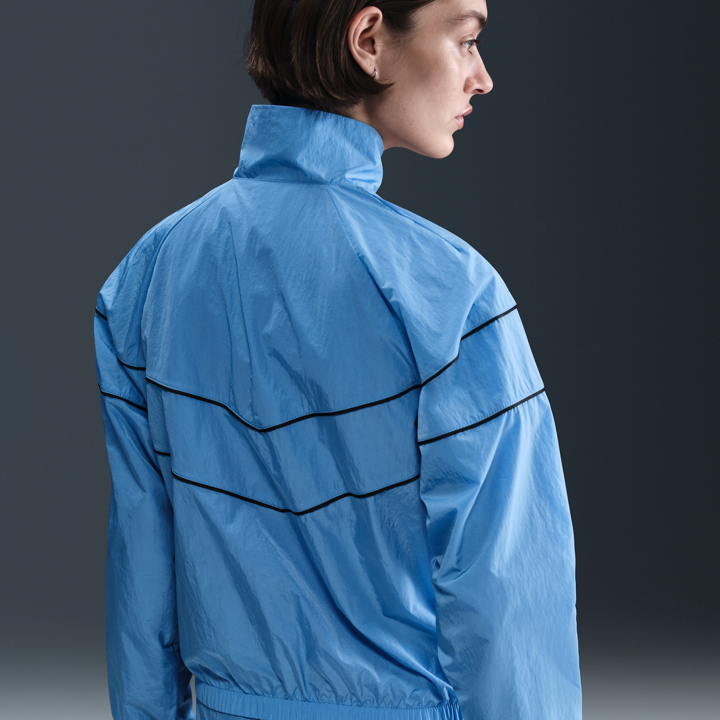 Thumbnail - Niederlande Windrunner Nike Football Jacke aus UV-Gewebe (Damen) - Blau