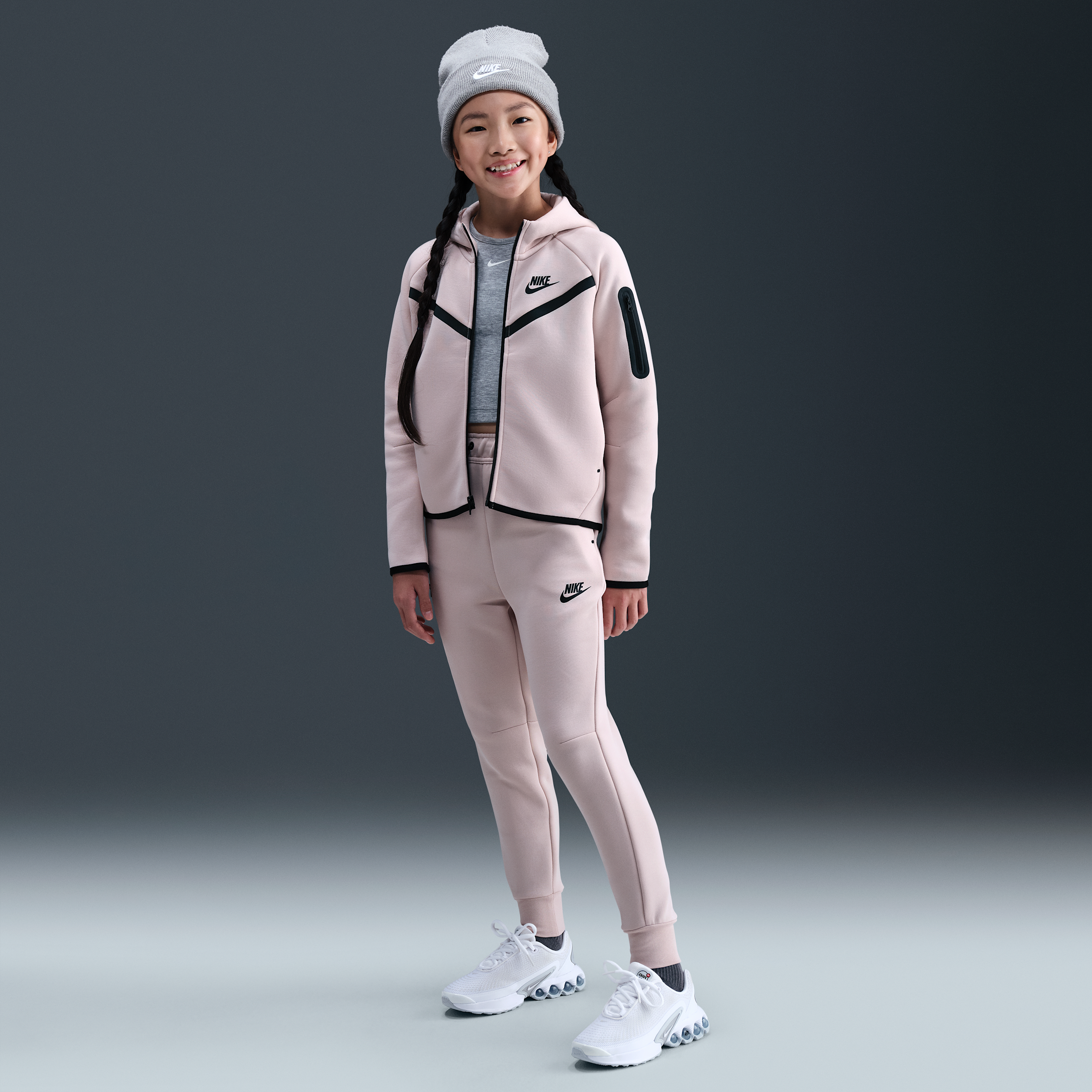 Nike Tech Fleece Girls Joggers - Pink - Cotton/Polyester
