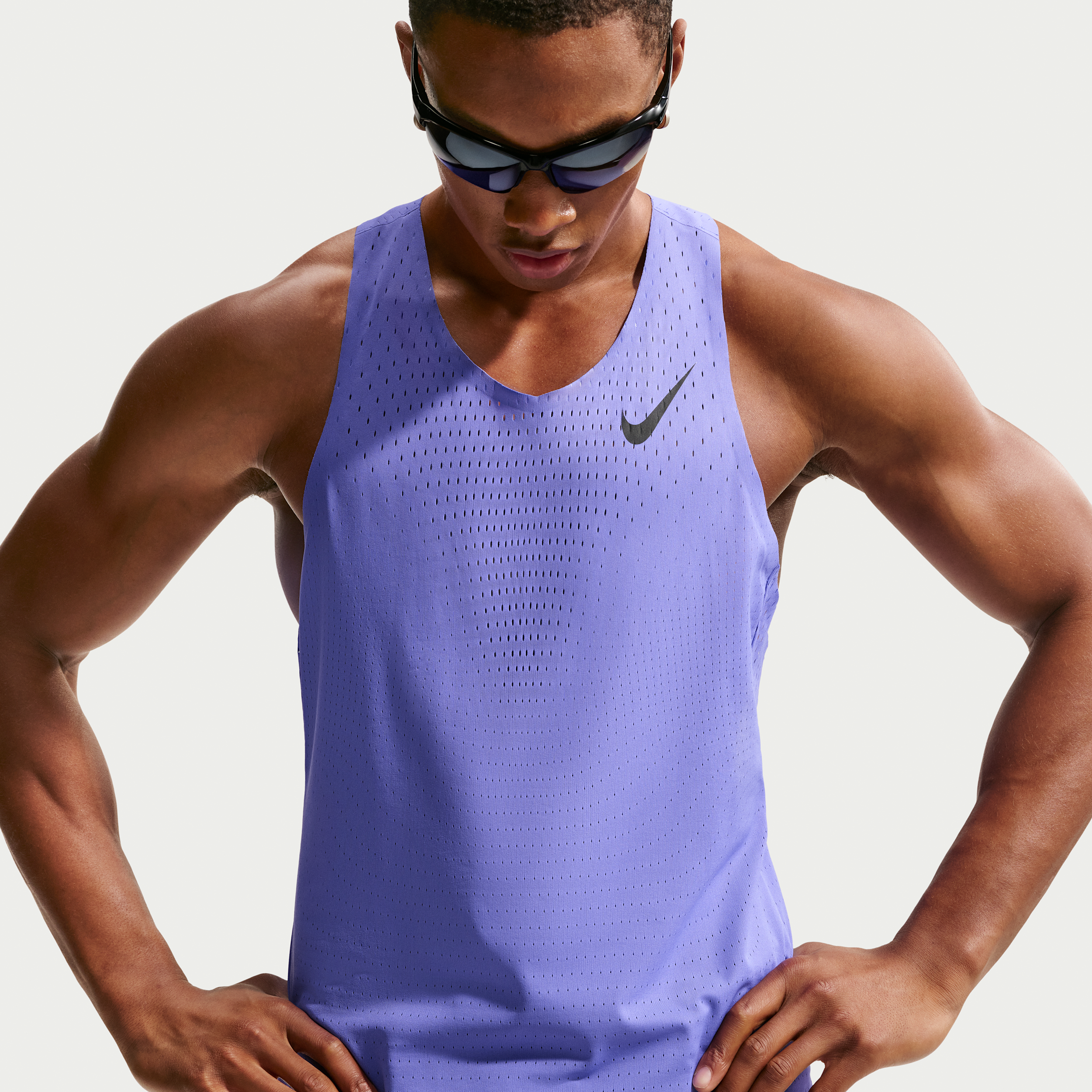 Thumbnail - Nike AeroSwift Dri-FIT-ADV-Lauf-Singlet für Herren - Blau