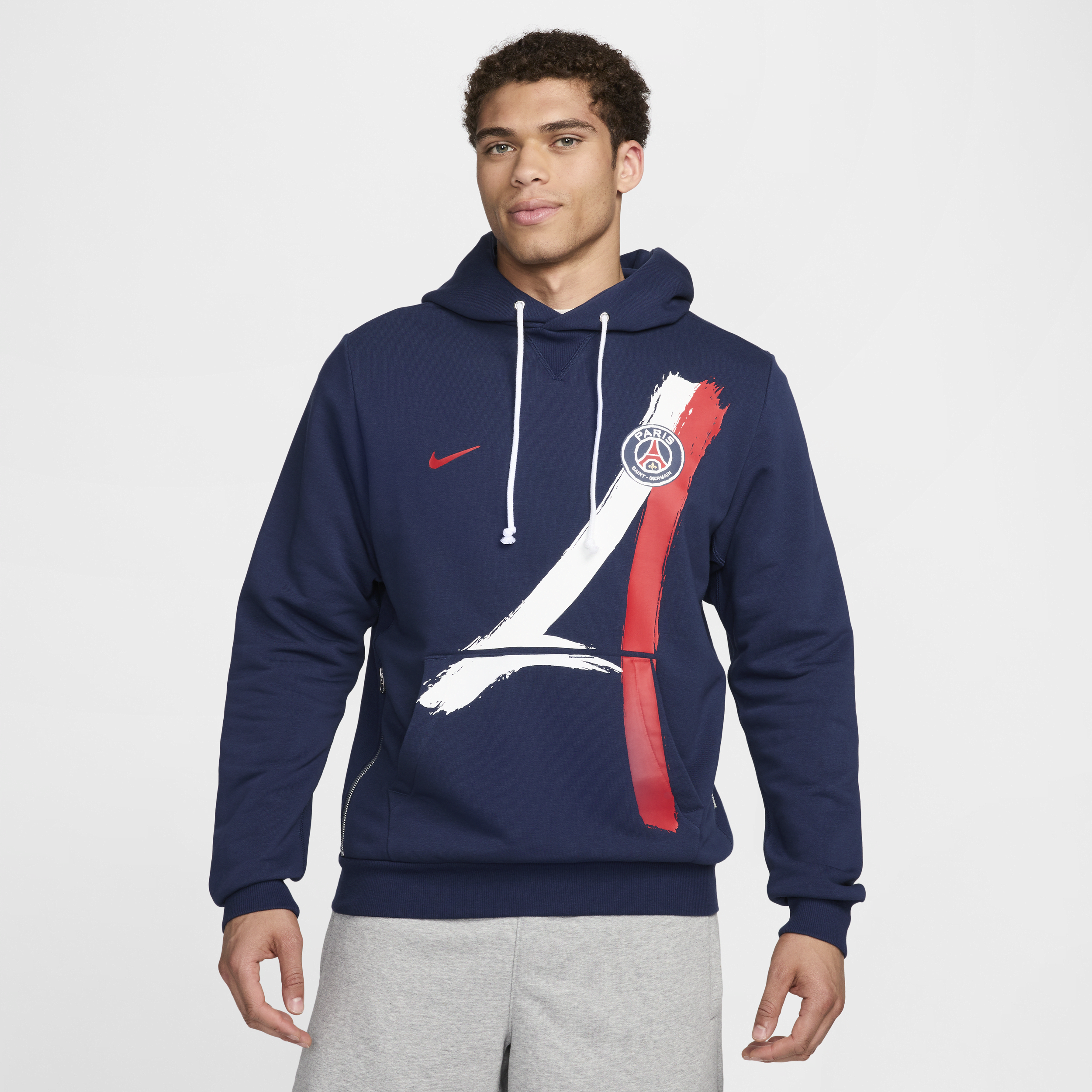 Sweat à capuche de foot Nike Dri-FIT Paris Saint-Germain Standard Issue pour homme - Bleu