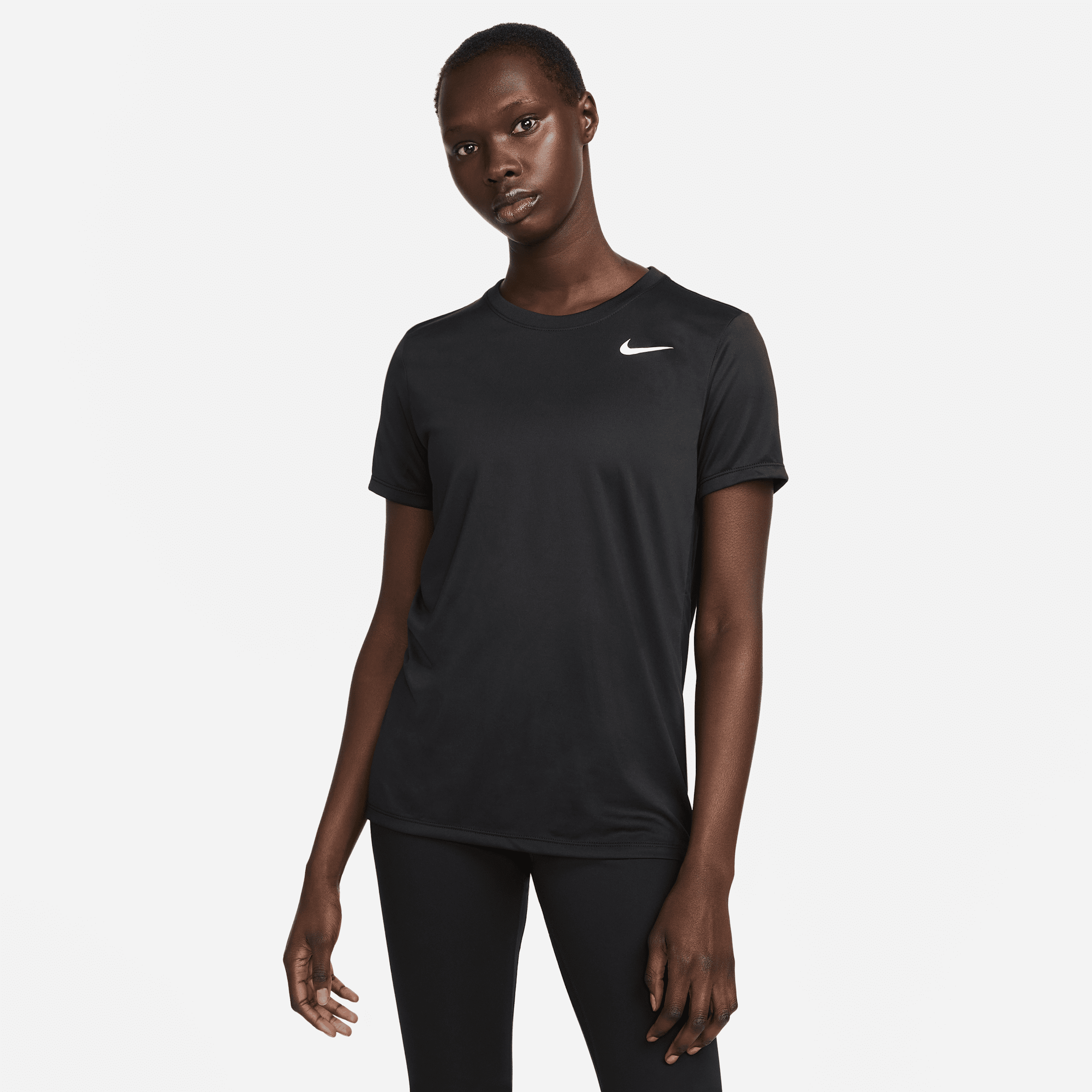 Nike Dri-FIT Women's T-Shirt - Black - Recycled Polyester - 50% Recycled Polyester