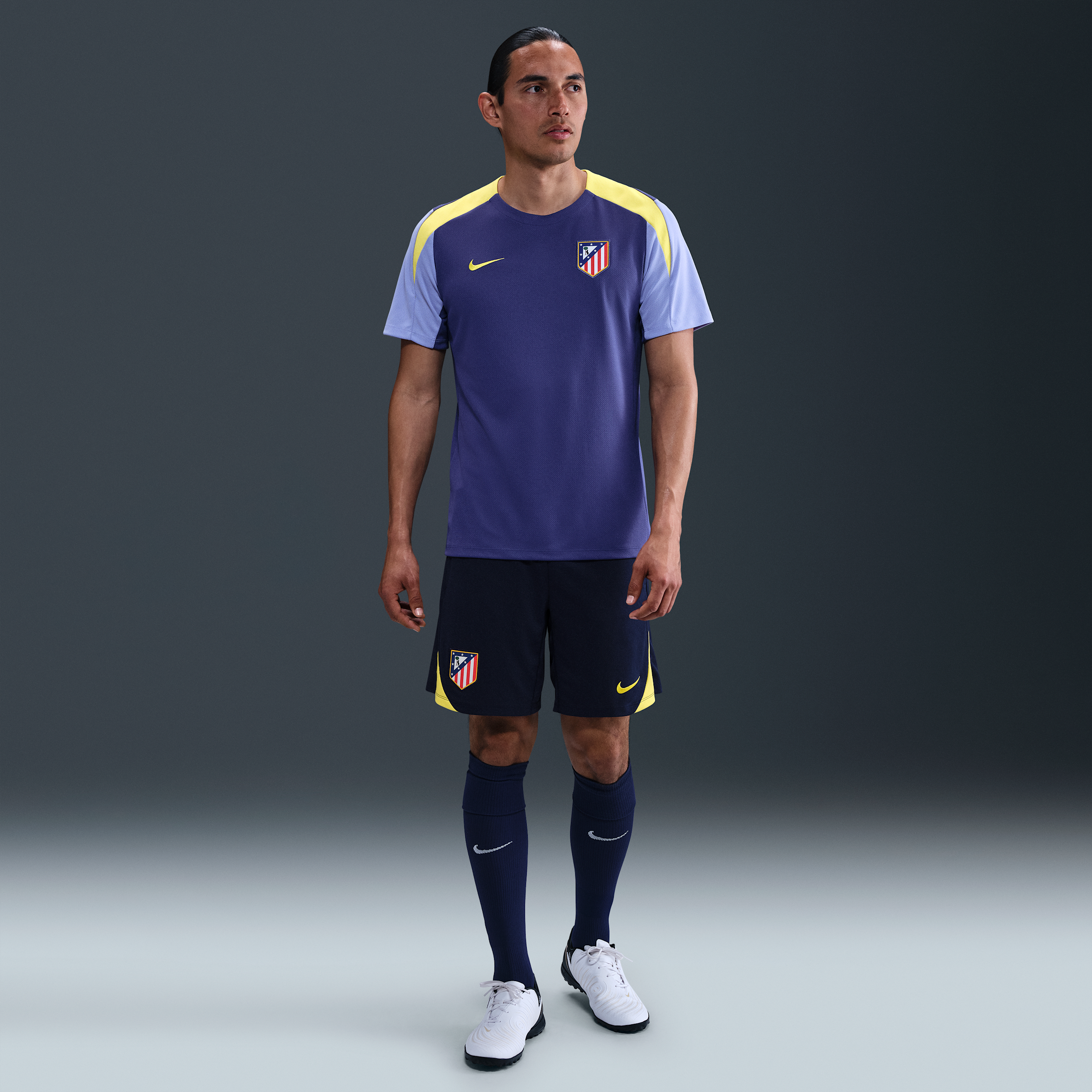 Thumbnail - Atlético Madrid Strike Nike Dri-FIT Fußballshorts aus Strickmaterial (Herren) - Blau