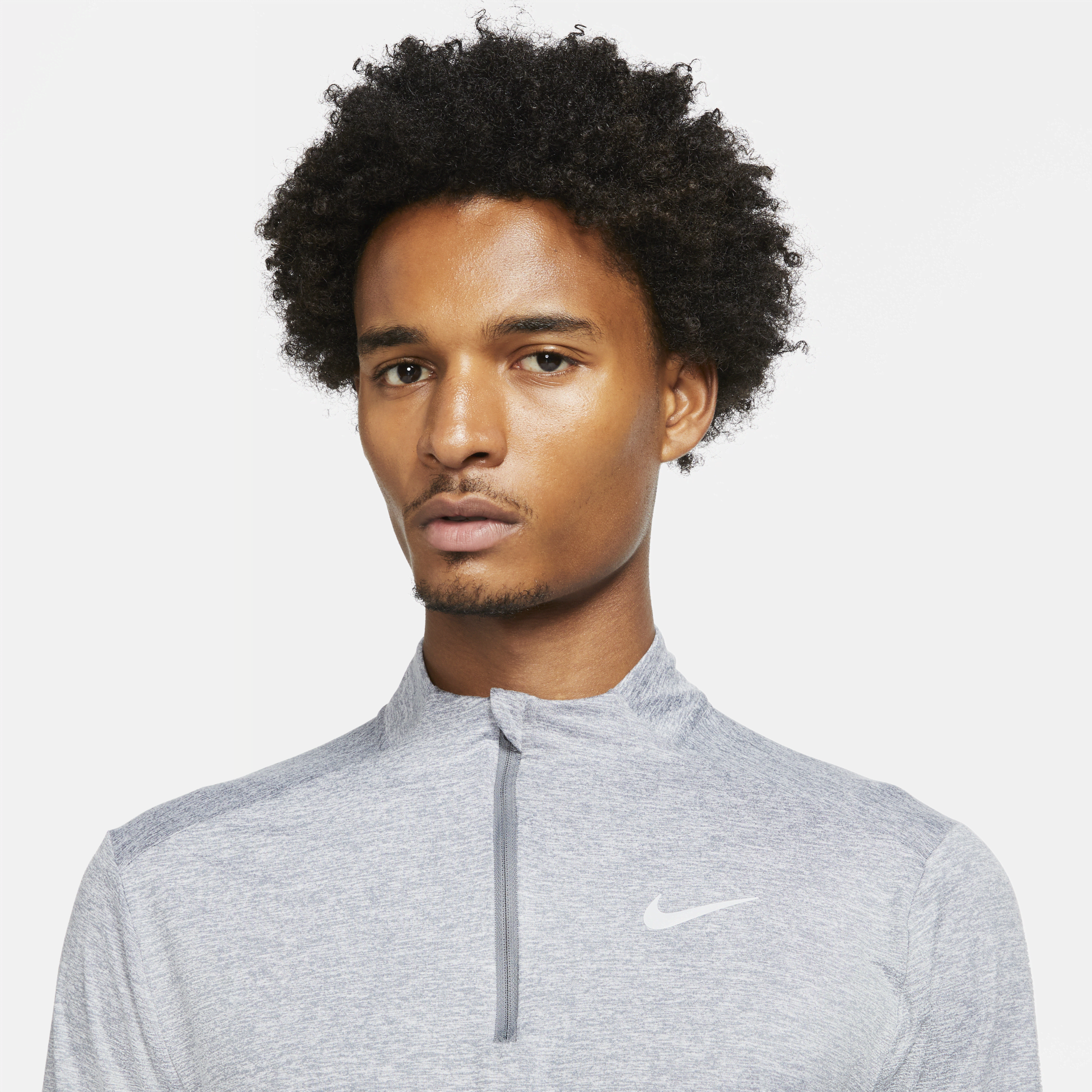 Haut de running à demi-zip Dri-FIT Nike pour homme - Gris