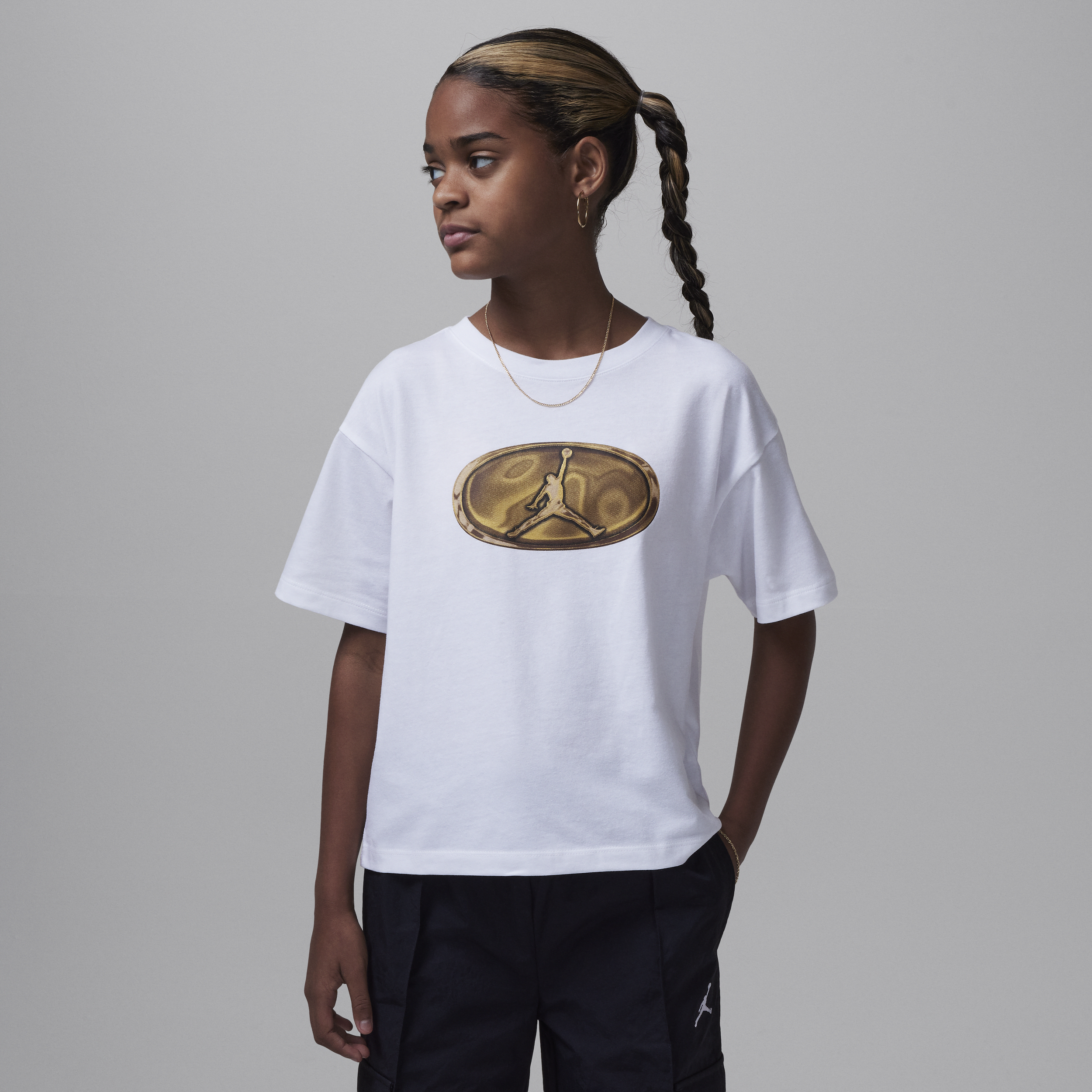 T-shirt Jordan 1st Baby Blue pour ado - Blanc