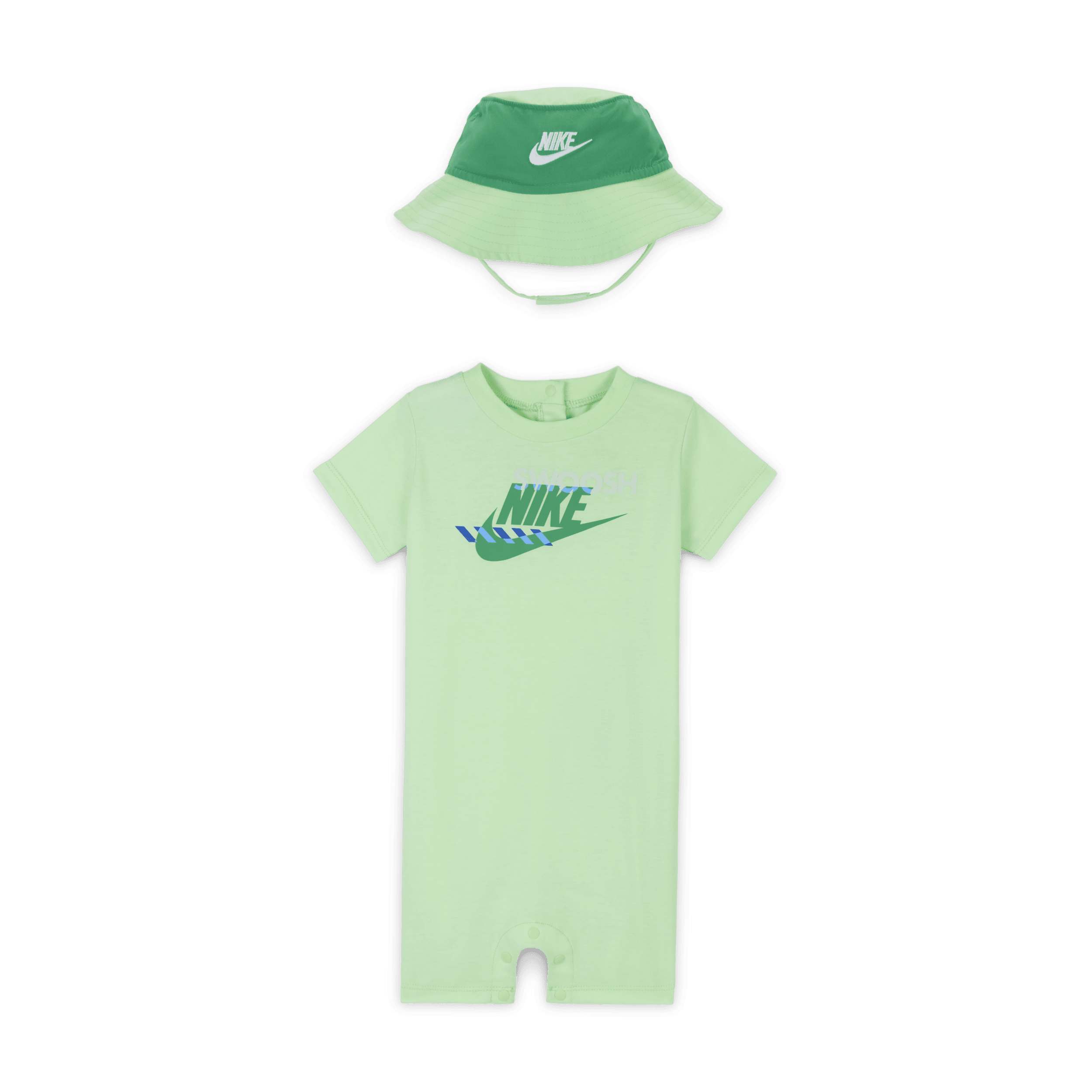 Nike Sportswear PE set met rompertje en vissershoedje voor baby s (12-24 maanden) Groen