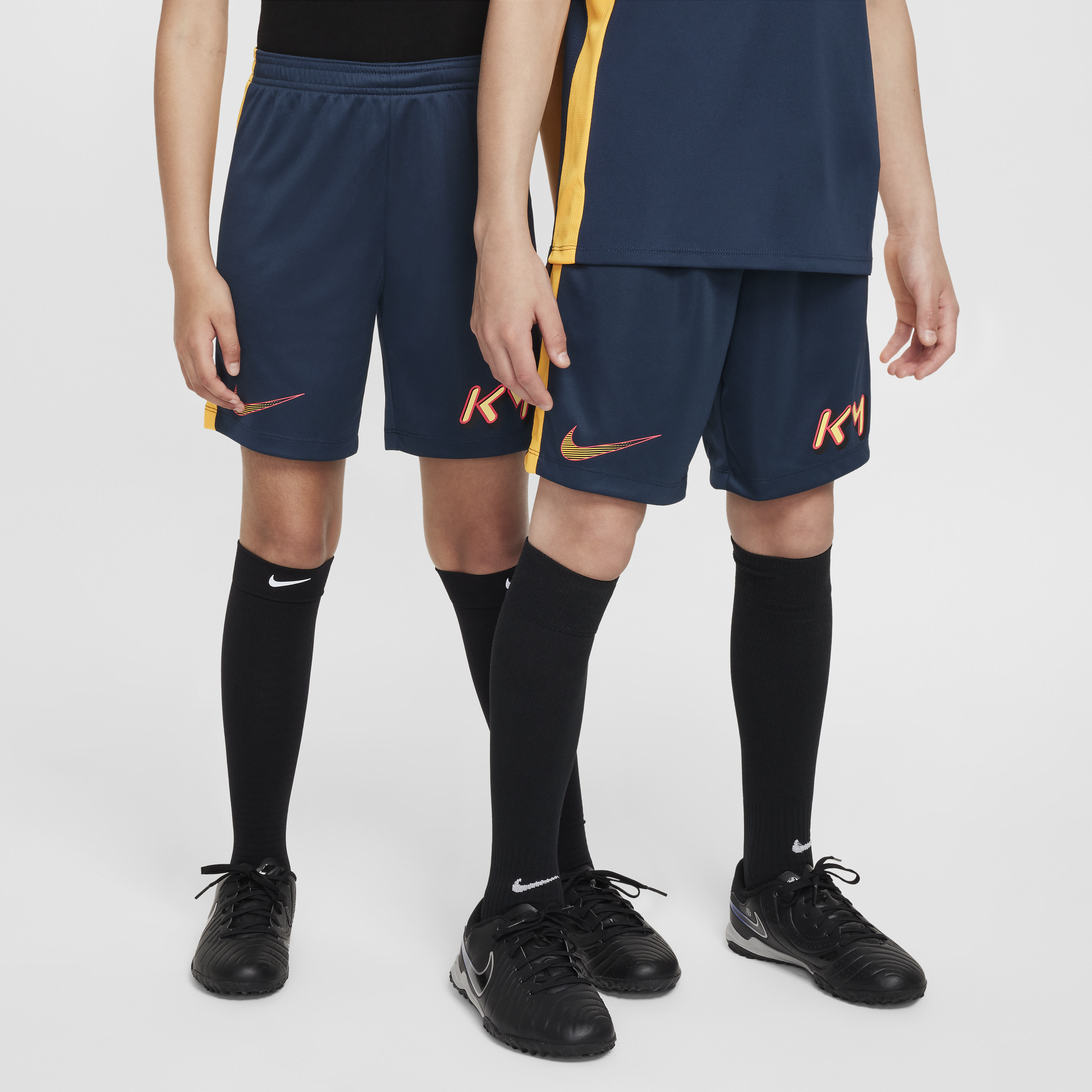 Short de foot Dri-FIT Academy Kylian Mbappé pour ado - Bleu