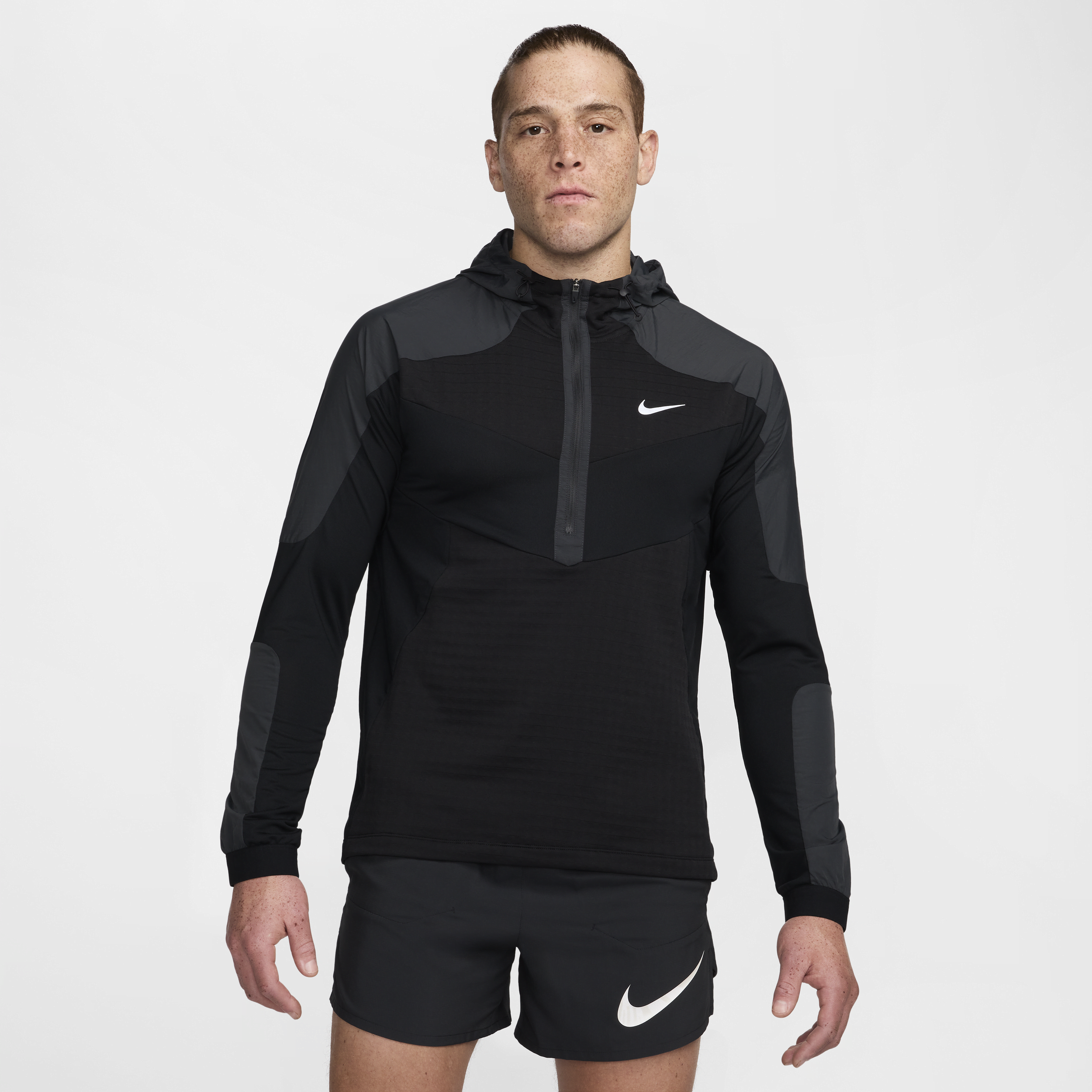 Nike Hardlooptop met lange mouwen voor heren - Zwart