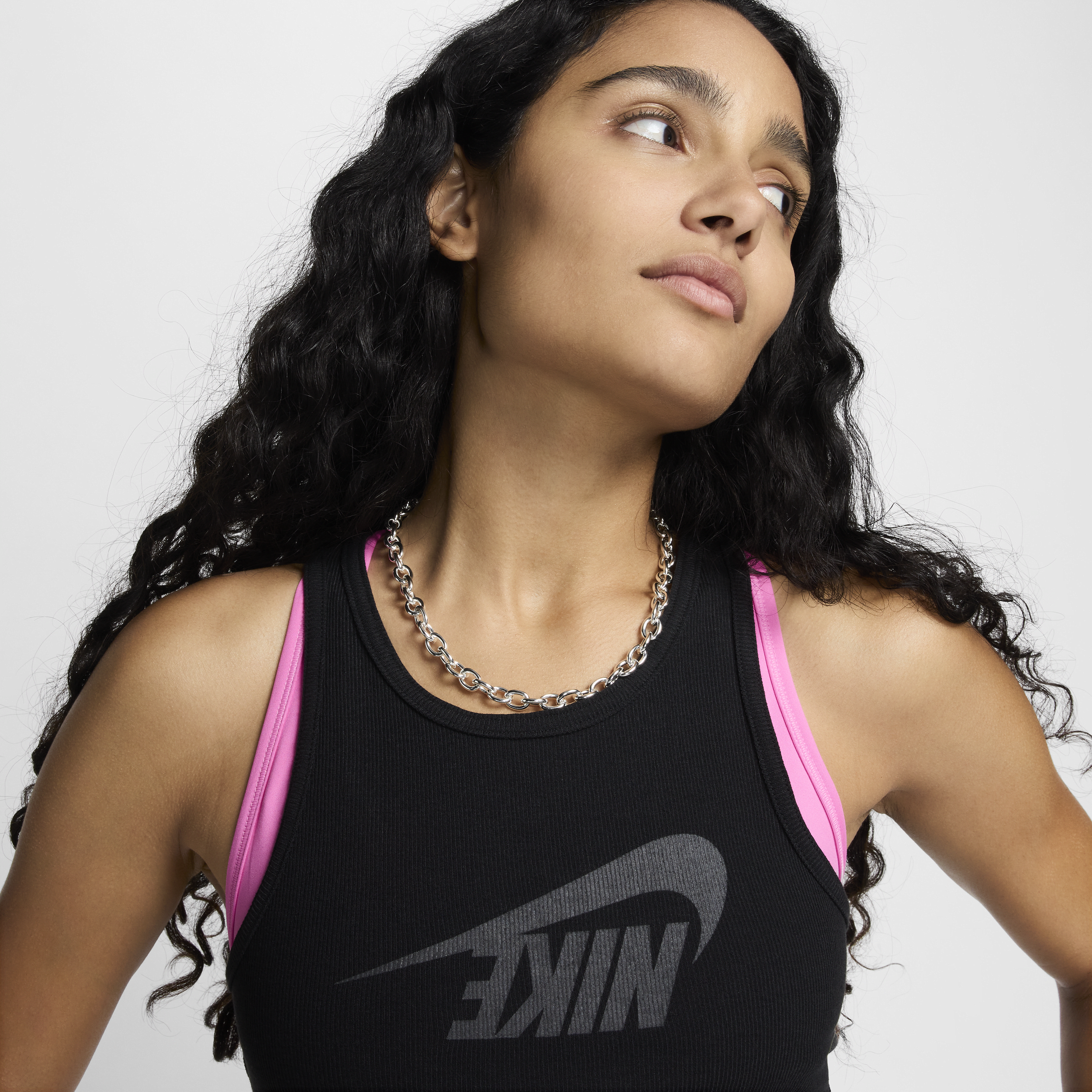 Débardeur côtelé Nike Sportswear pour femme - Noir