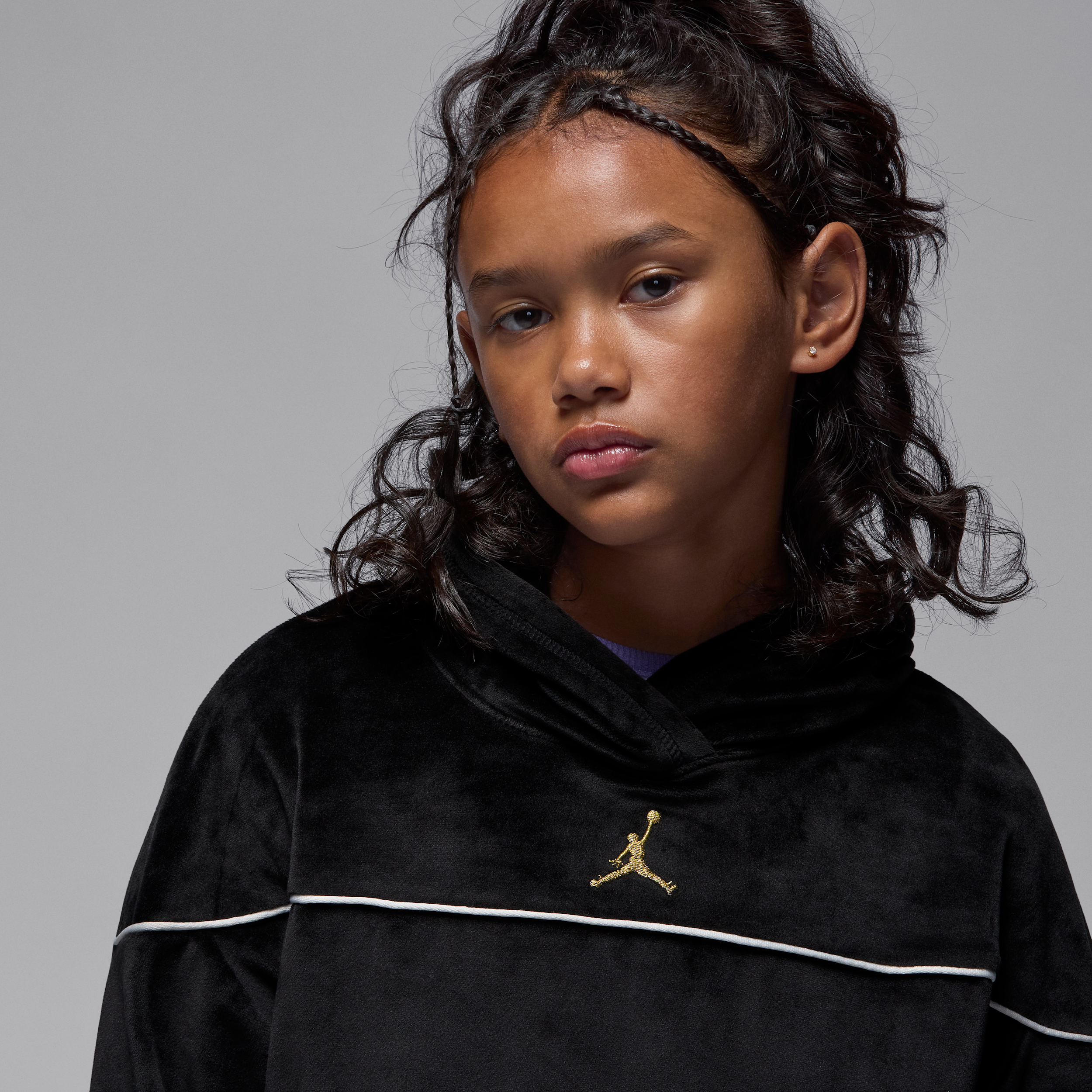 Thumbnail - Jordan Mountainside Velours-Hoodie (ältere Kinder) - Schwarz