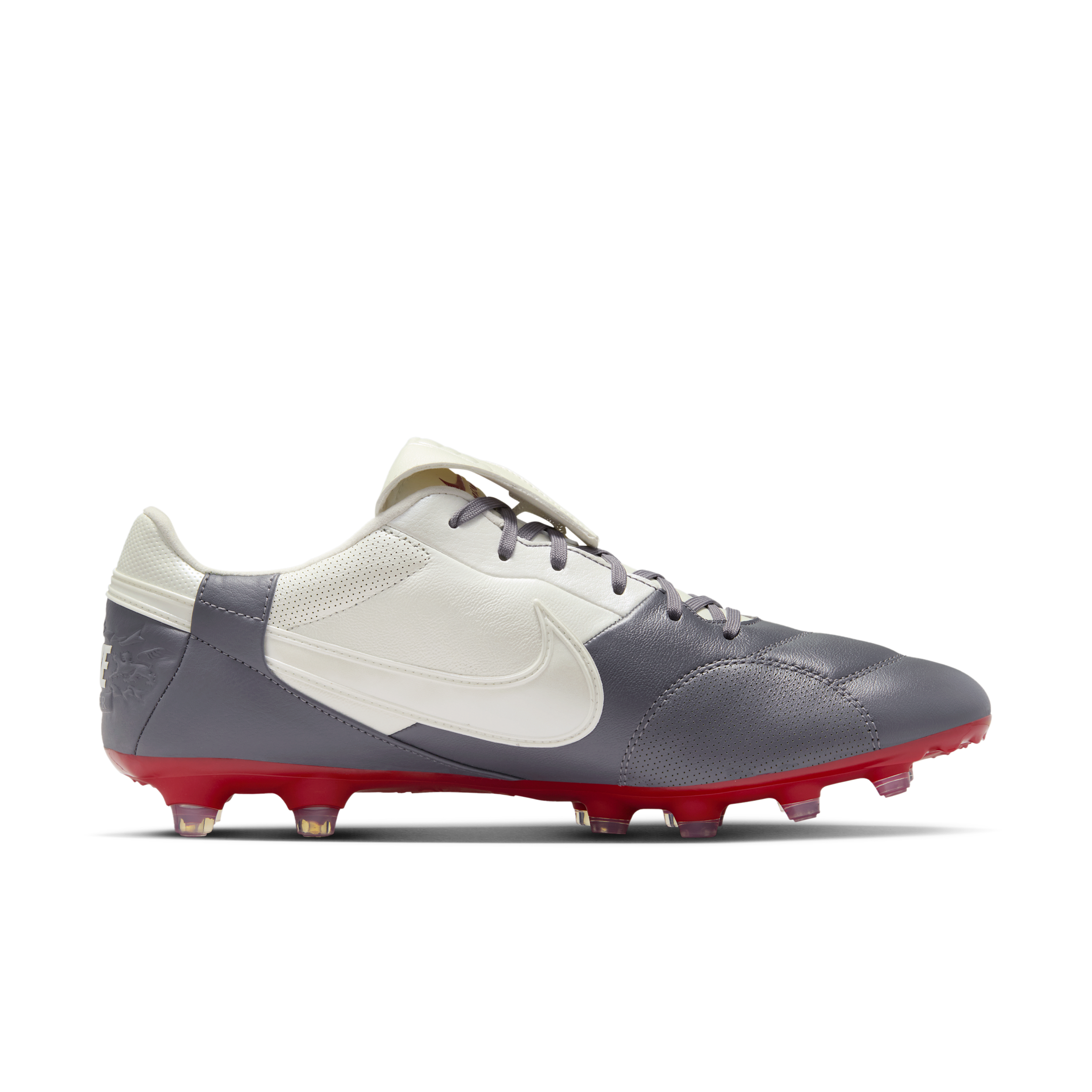 Nike Premier 3 Low FG 'Light Graphite Varsity Red' | Grey | Men's Size 9 - HM0265-003