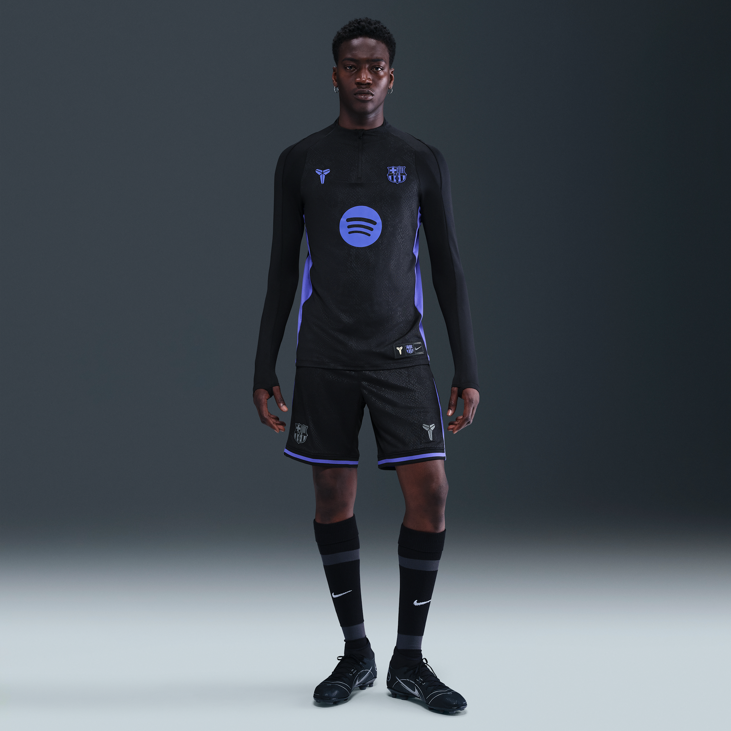 Nike FC Barcelona 2025/26 Stadium Uit Kobe replicavoetbalshorts met Dri-FIT voor heren - Zwart