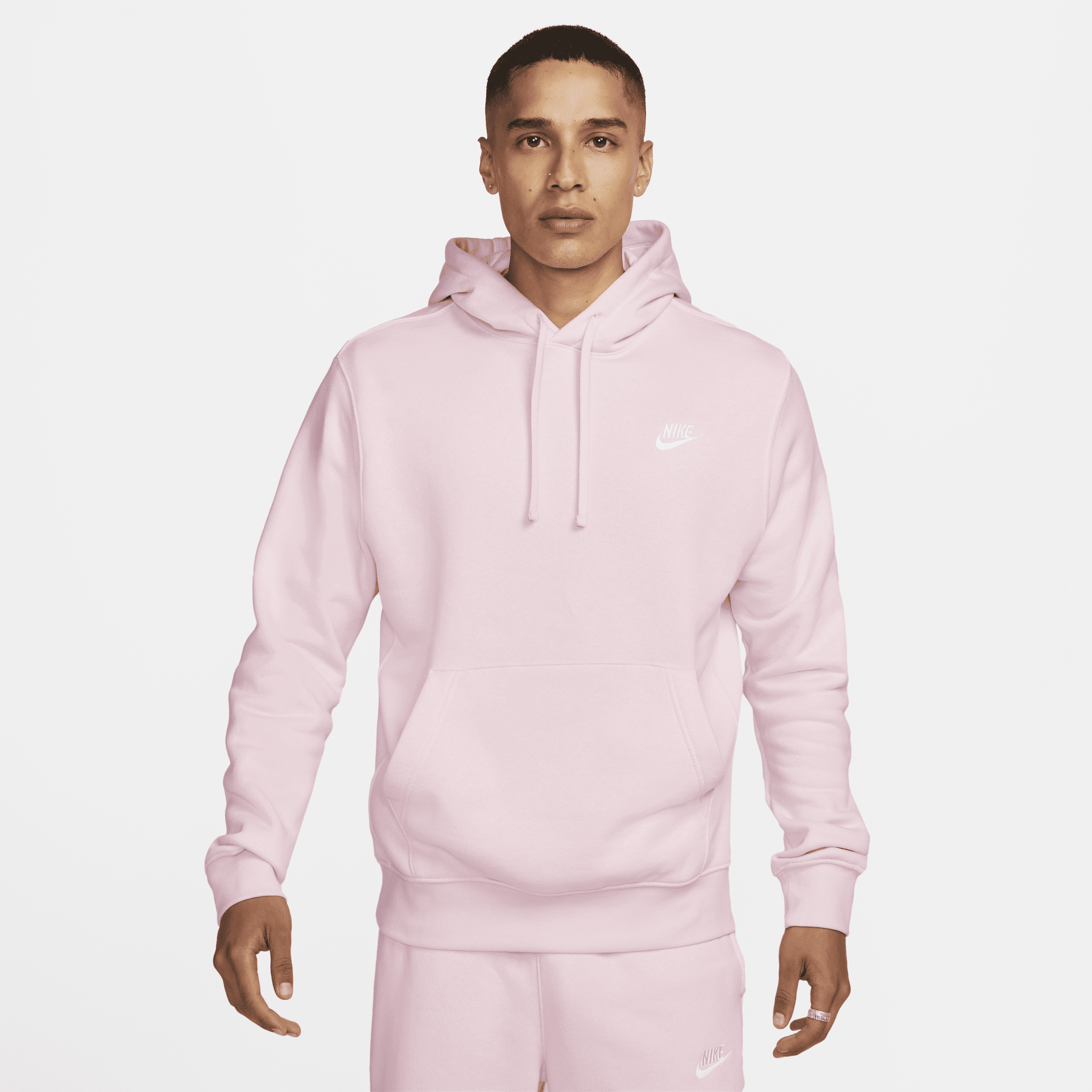 Nike Roze Hoodie met Iconisch Logo Pink Heren