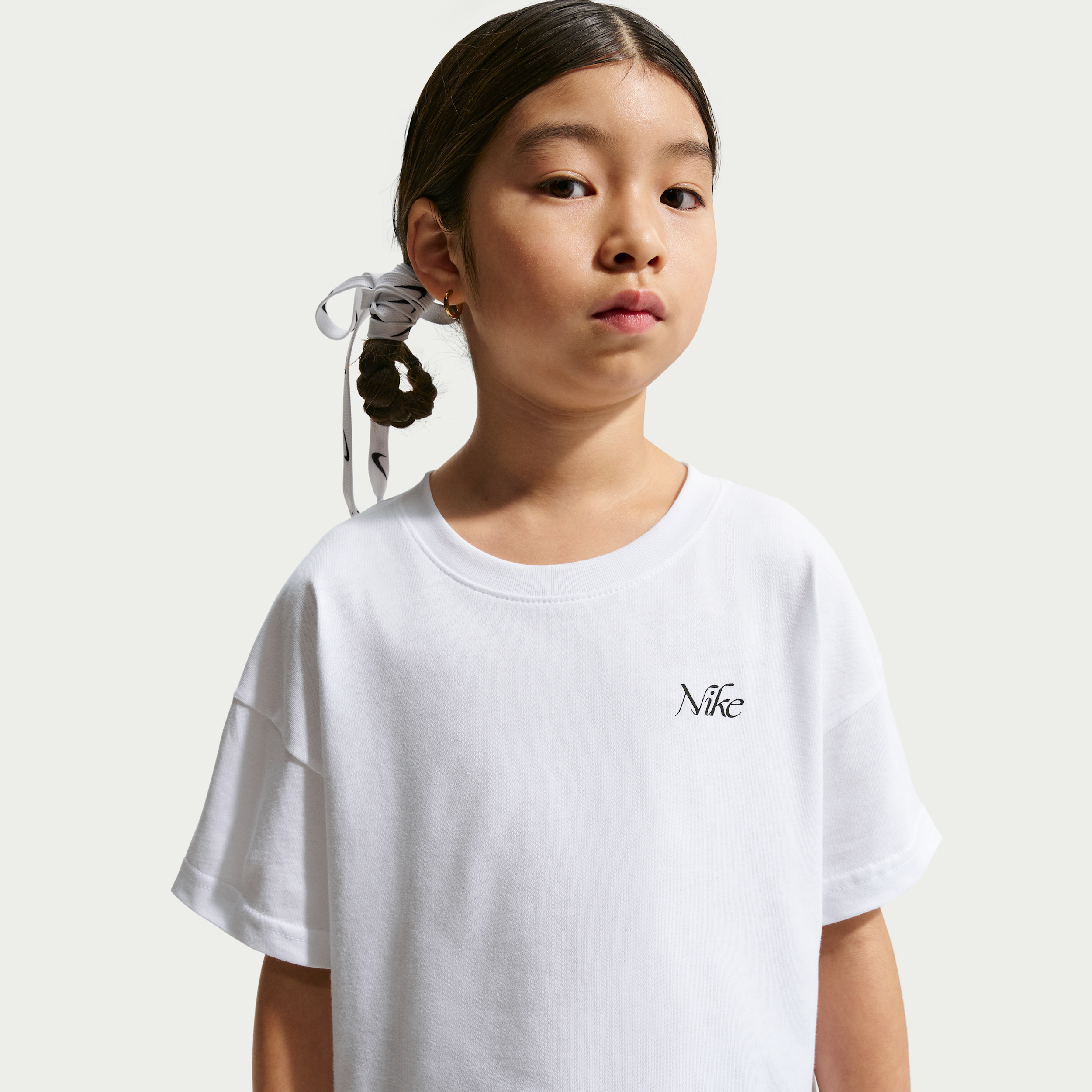 T-shirt boxy Nike – Ragazza - Bianco