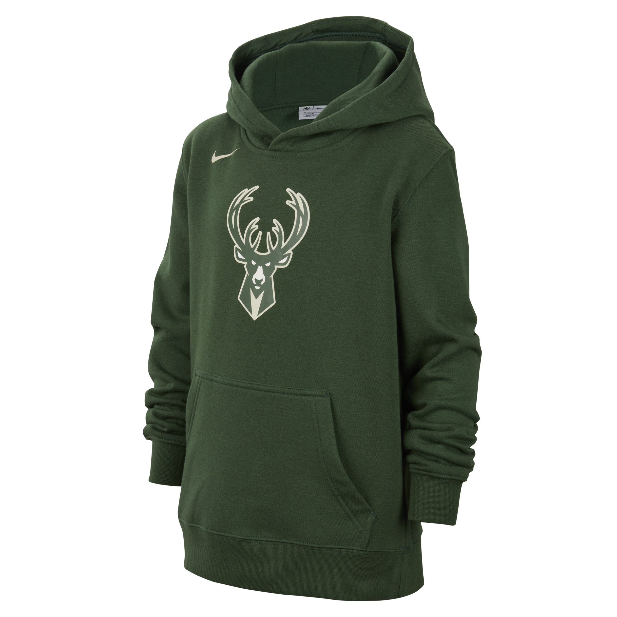 Nike Milwaukee Bucks NBA-hoodie van fleece voor kids Groen