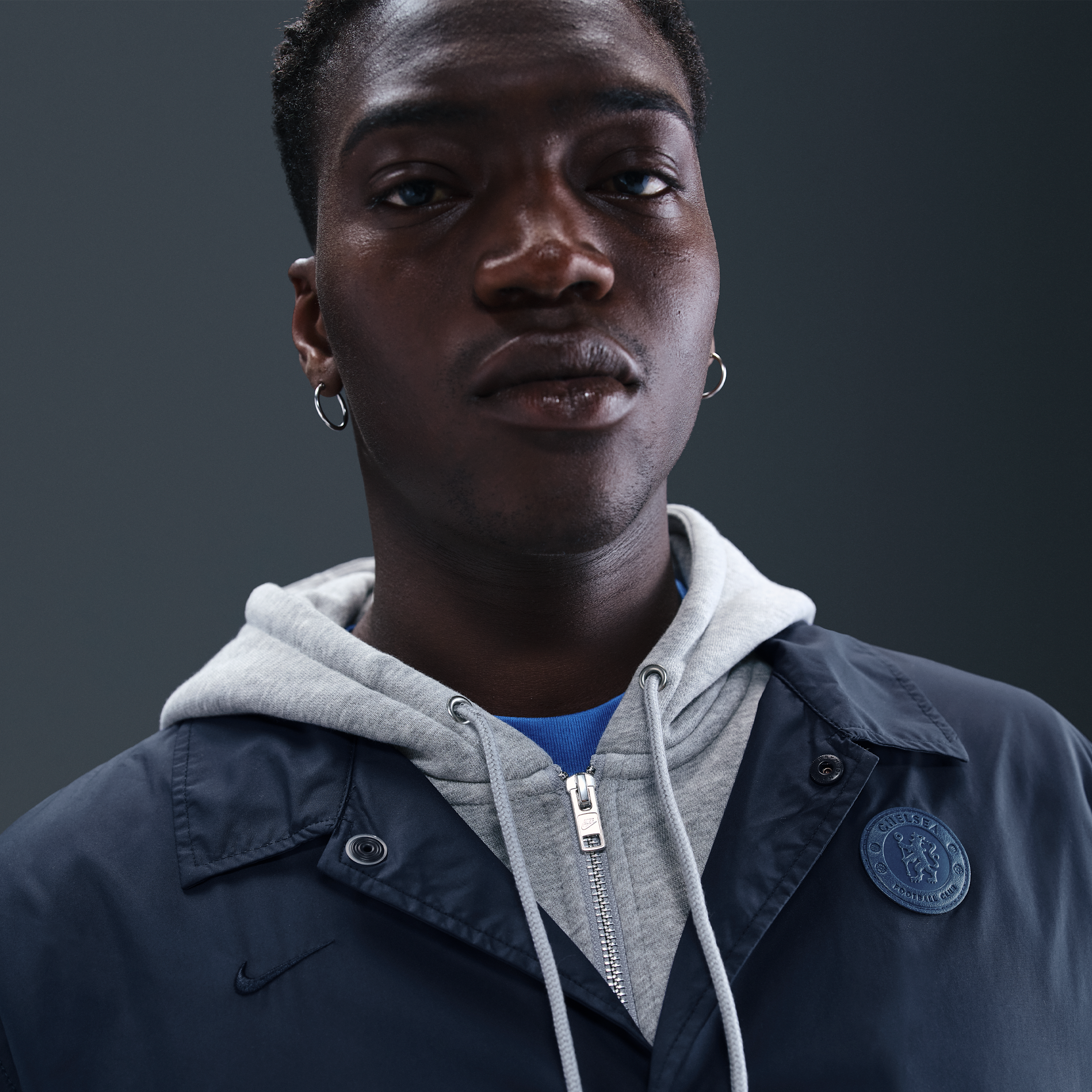 Thumbnail - FC Chelsea Club Nike Fußball-Coaches-Jacke (Herren) - Blau