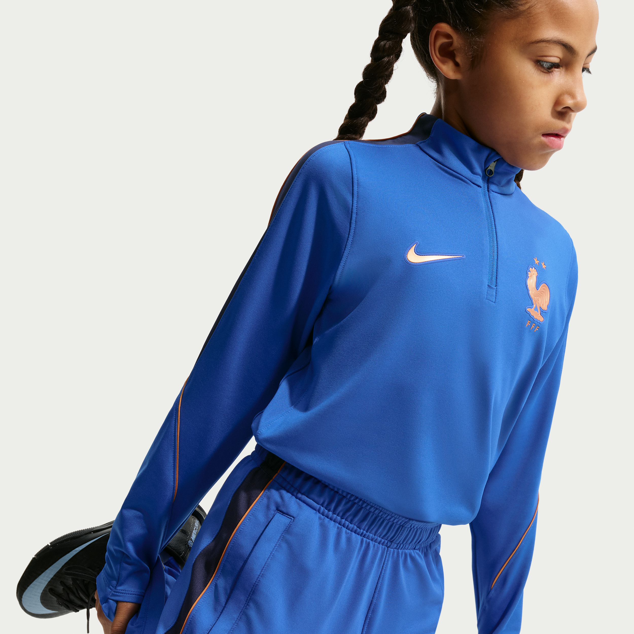Thumbnail - FFF Strike Nike Dri-FIT Fußball-Drill-Oberteil für ältere Kinder - Blau