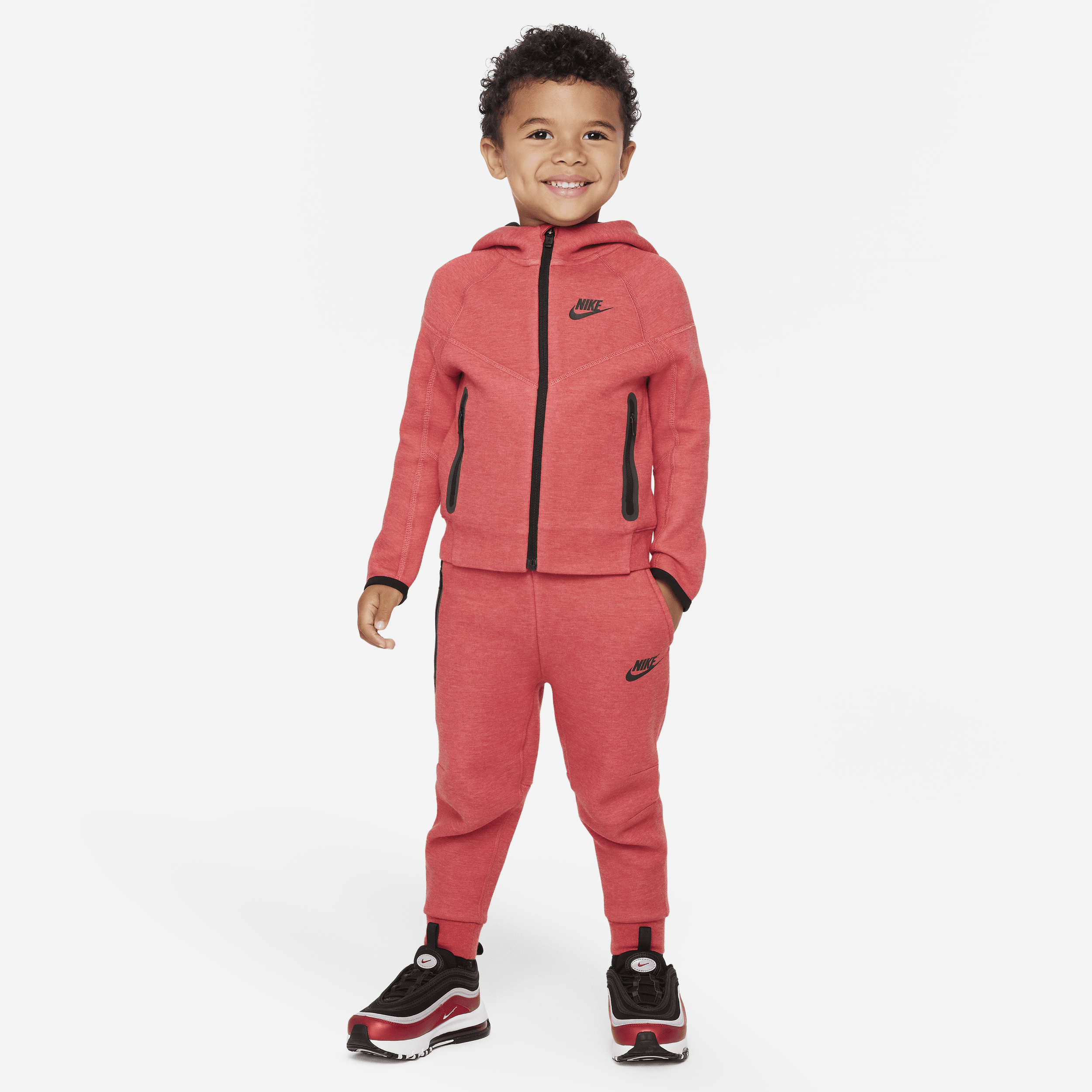 Ensemble deux pièces avec sweat à capuche Nike Sportswear Tech Fleece Full-Zip Set pour tout-petit -