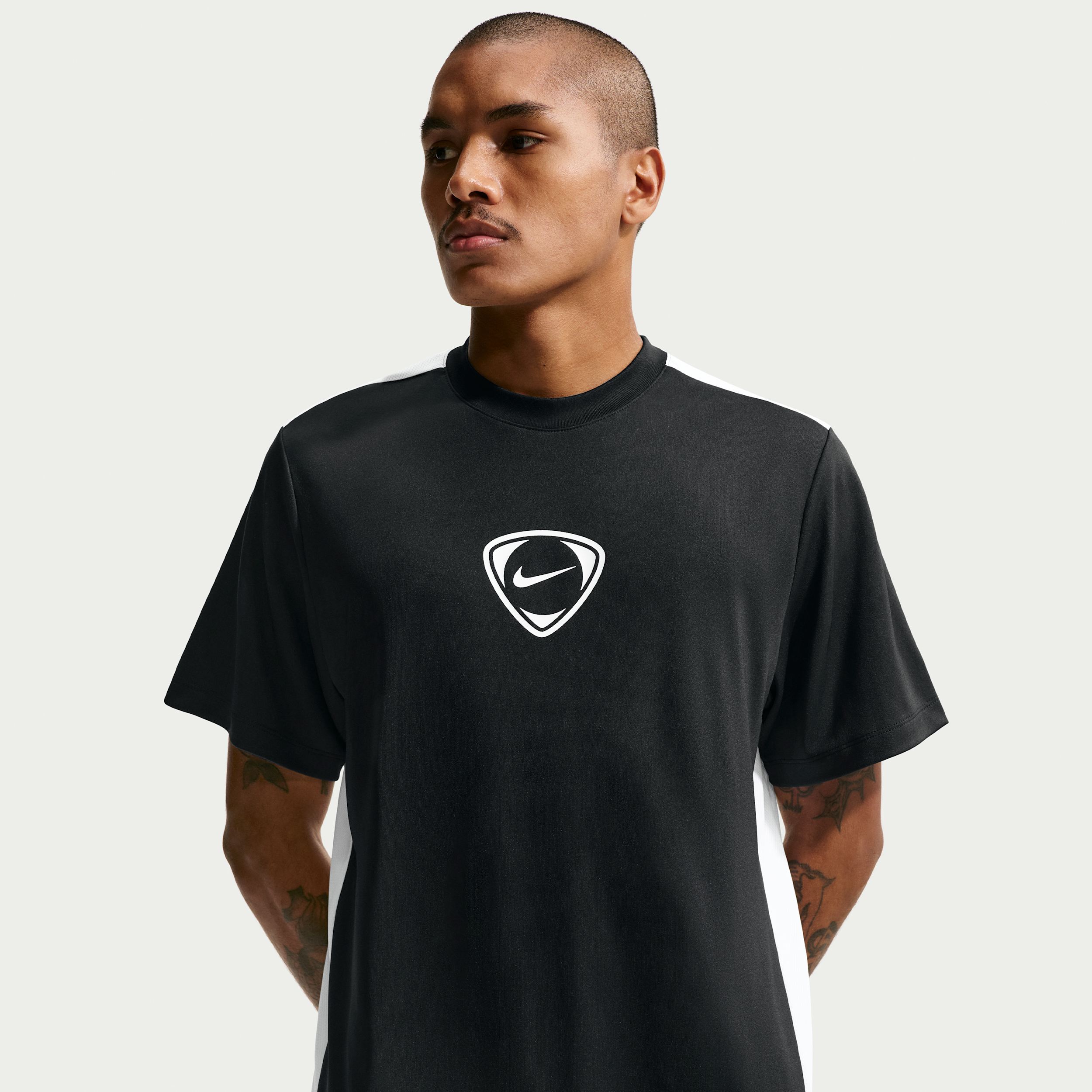 Nike Academy+ Mens Dri-FIT Short-Sleeve Football Shirt - Black - Polyester