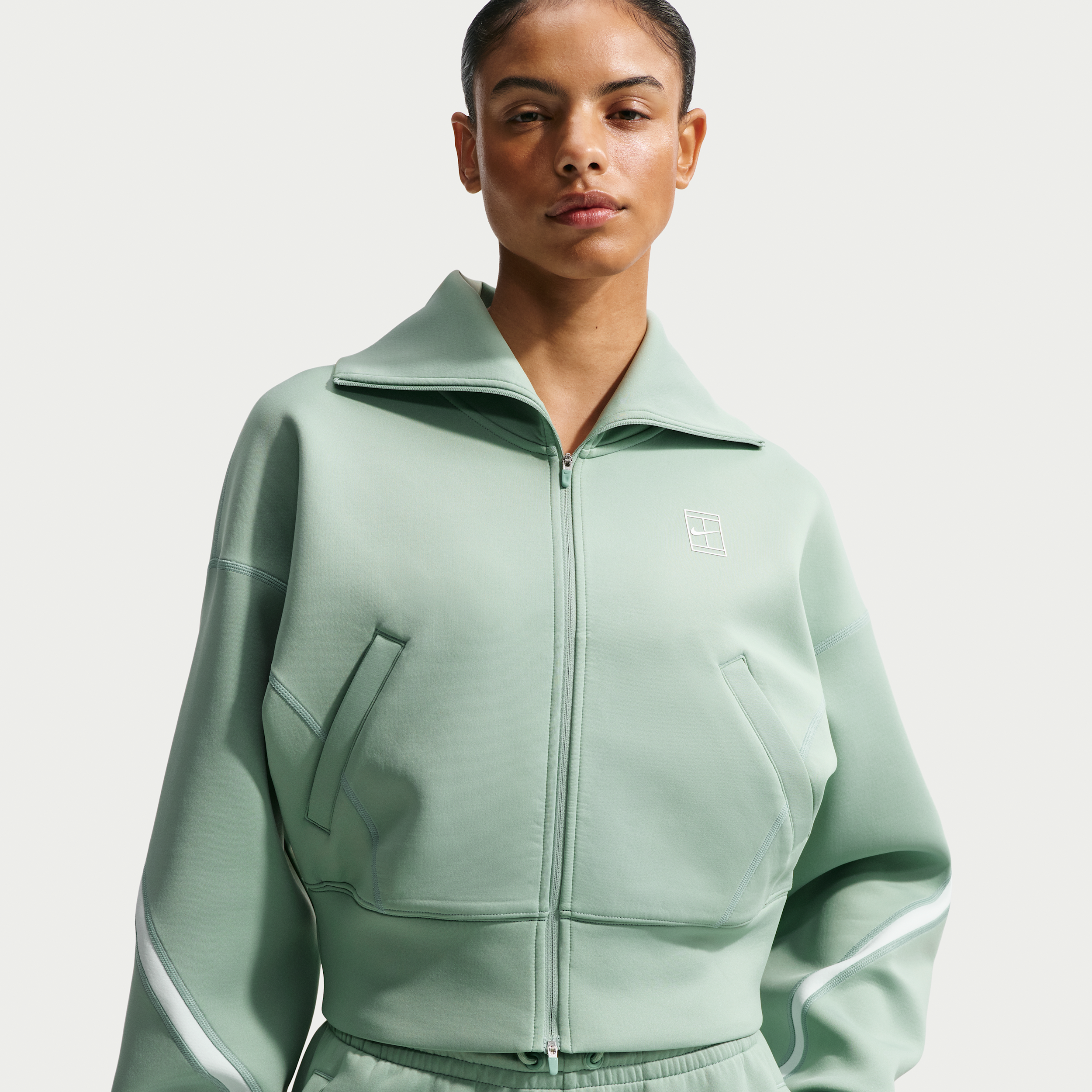Giacca da tennis con zip a tutta lunghezza Dri-FIT Nike Advantage – Donna - Verde