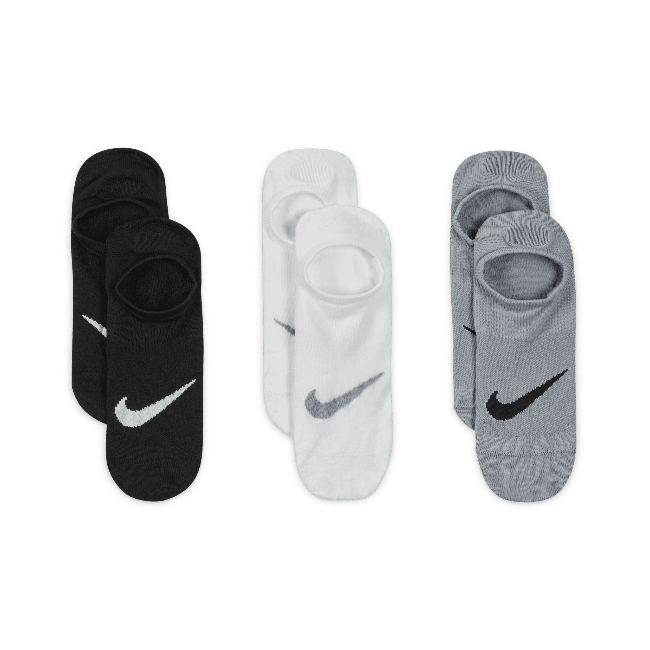 Socquettes ouvertes de training Nike Everyday Plus Lightweight pour Femme (3 paires) - Multicolore