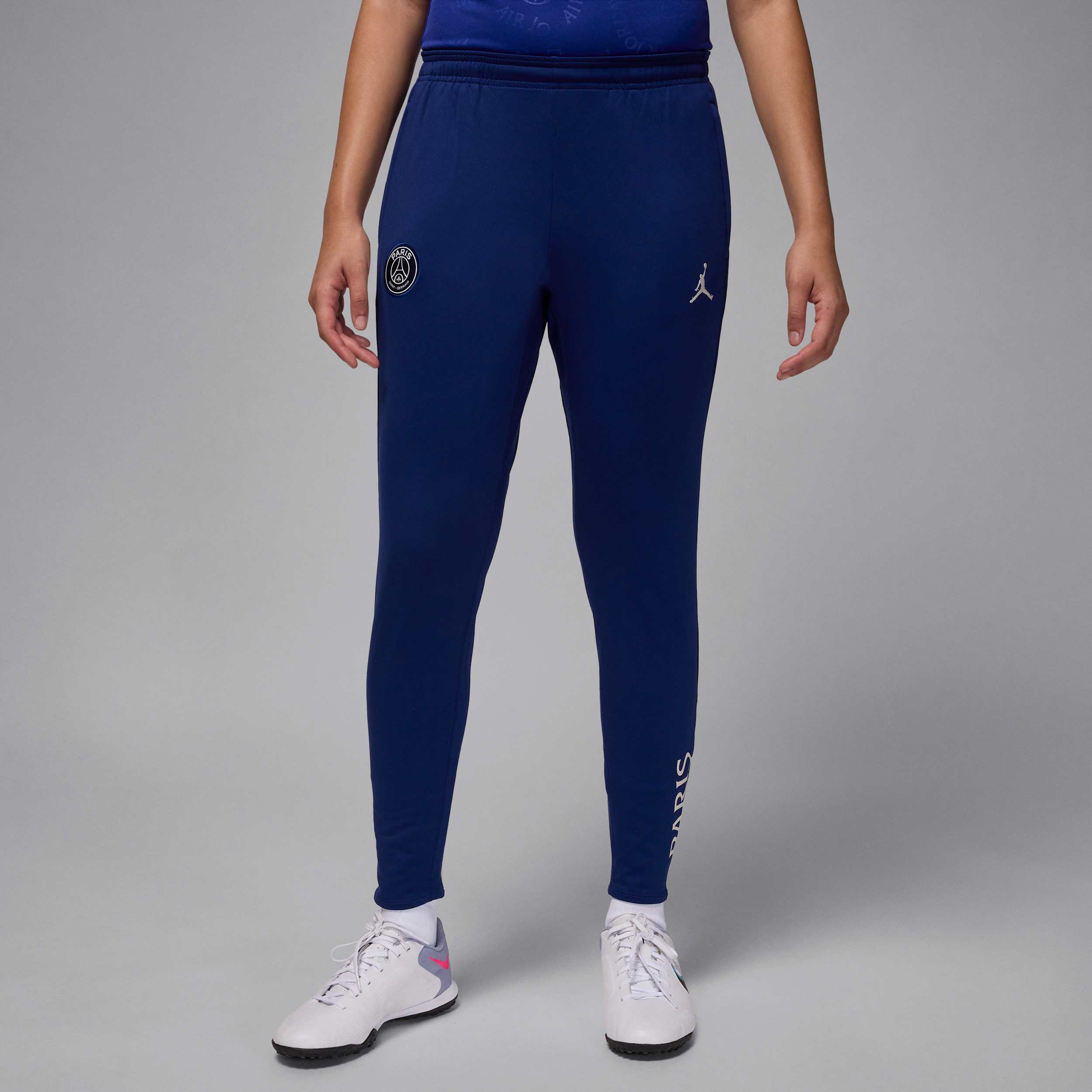 4e pantalon de foot en maille Jordan Dri-FIT Paris Saint-Germain Strike pour femme - Bleu