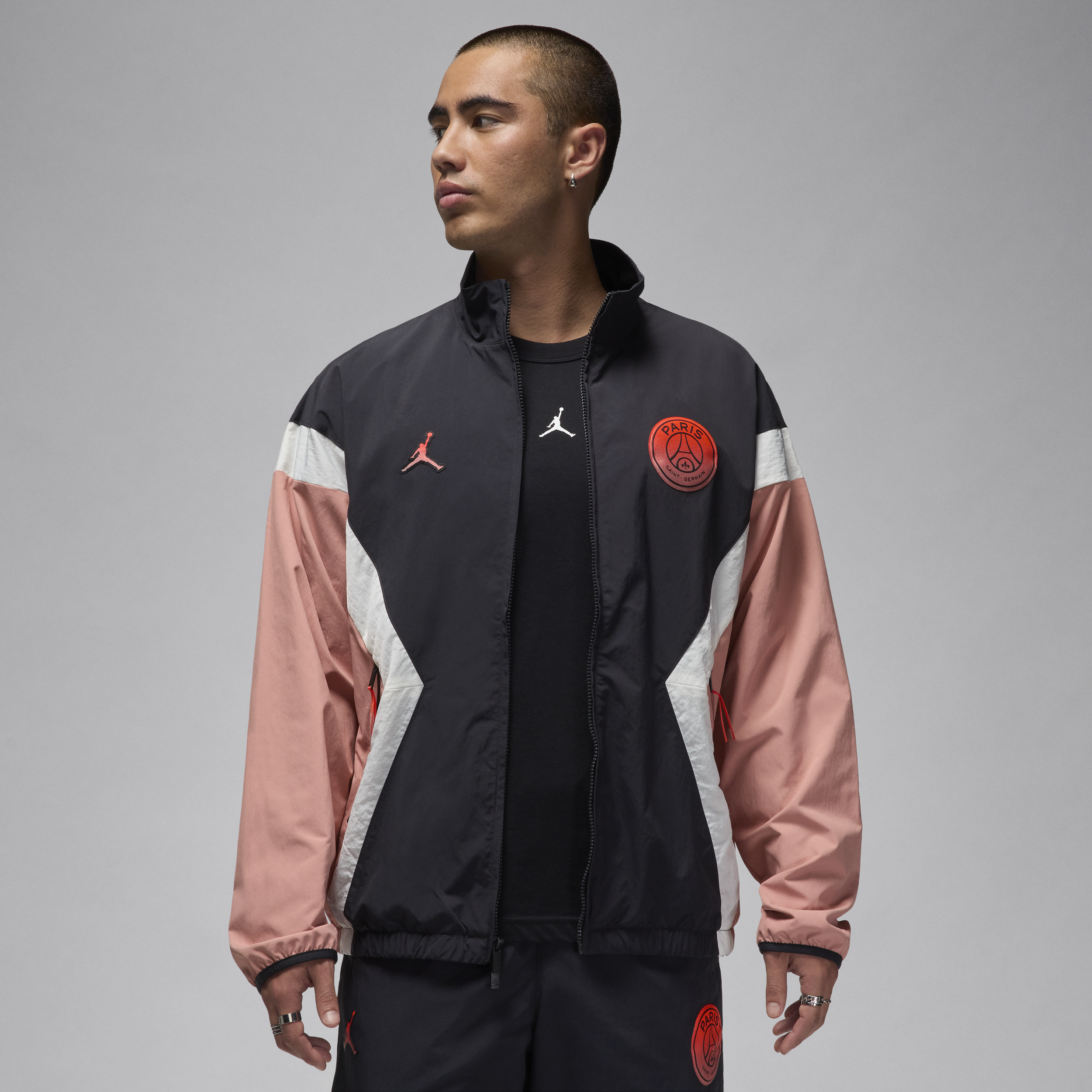 Paris Saint-Germain Mens Anthem Jacket - Pink - Nylon