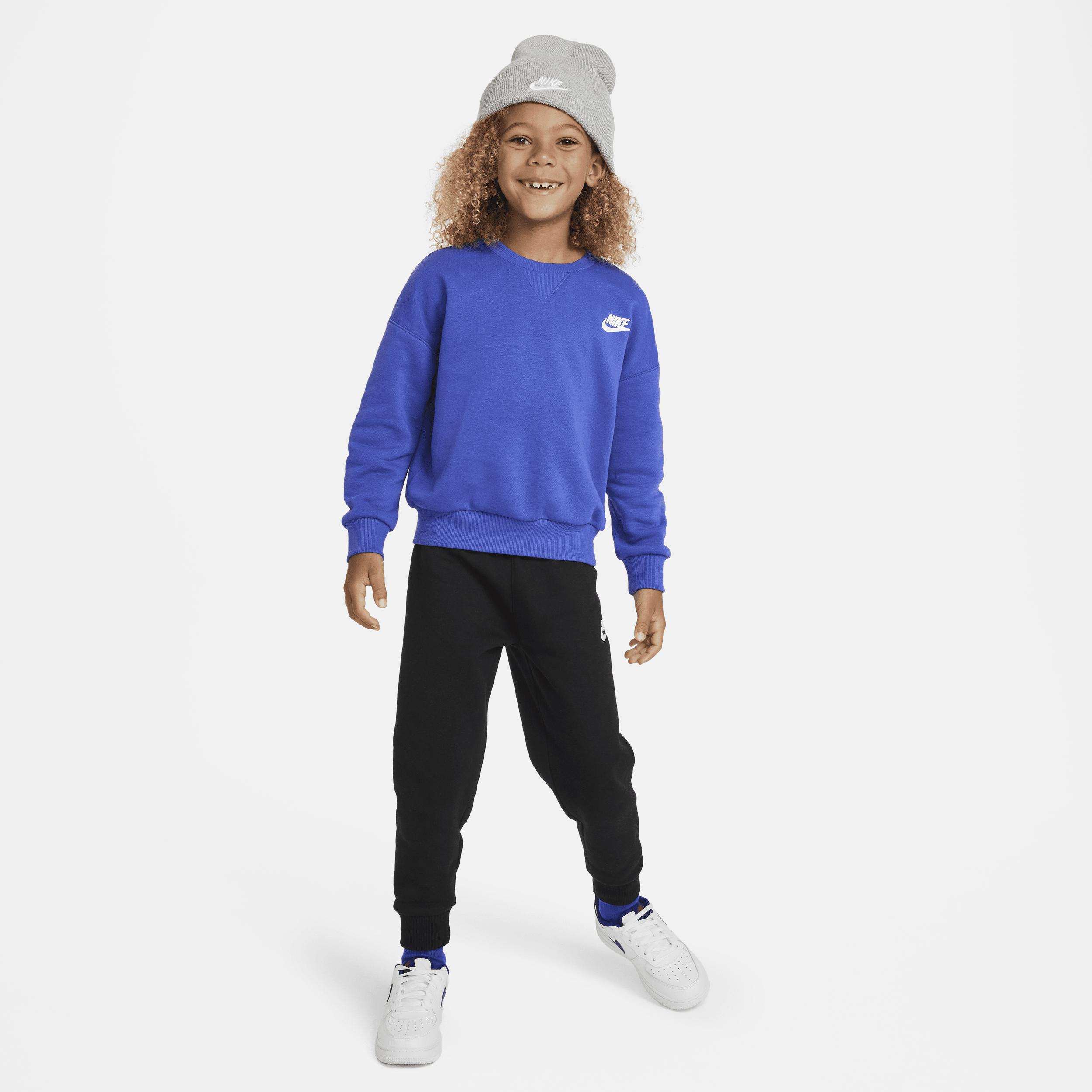 Nike Snow Day Fleece Crew tweedelige kleuterset Zwart