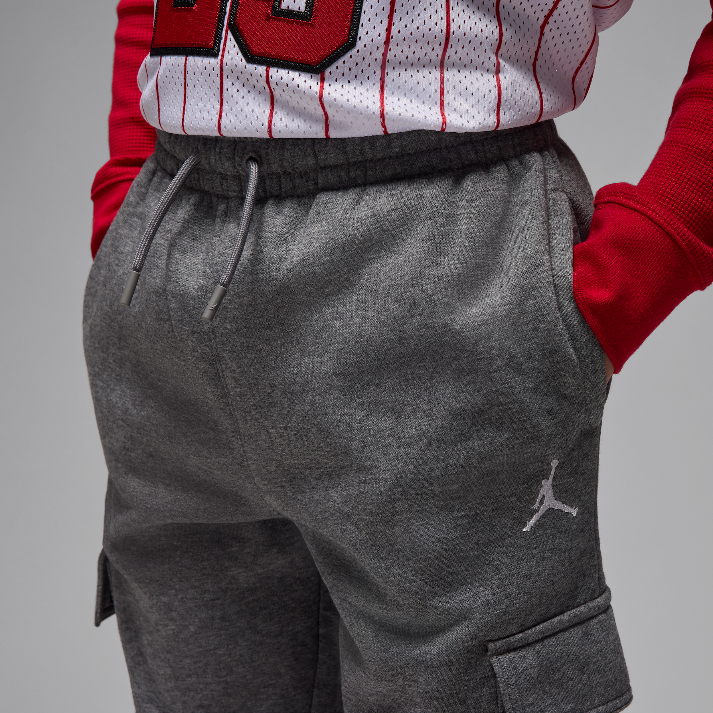 Thumbnail - Jordan My Brooklyn Essentials Fleece-Cargohose (ältere Kinder) - Grau