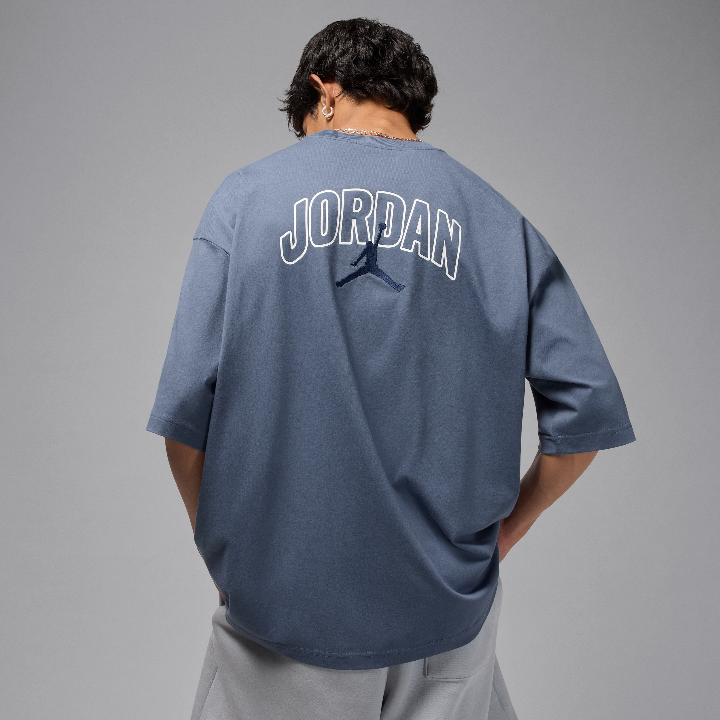 Thumbnail - Jordan Brooklyn Oversize-Kurzarm-T-Shirt (Herren) - Blau