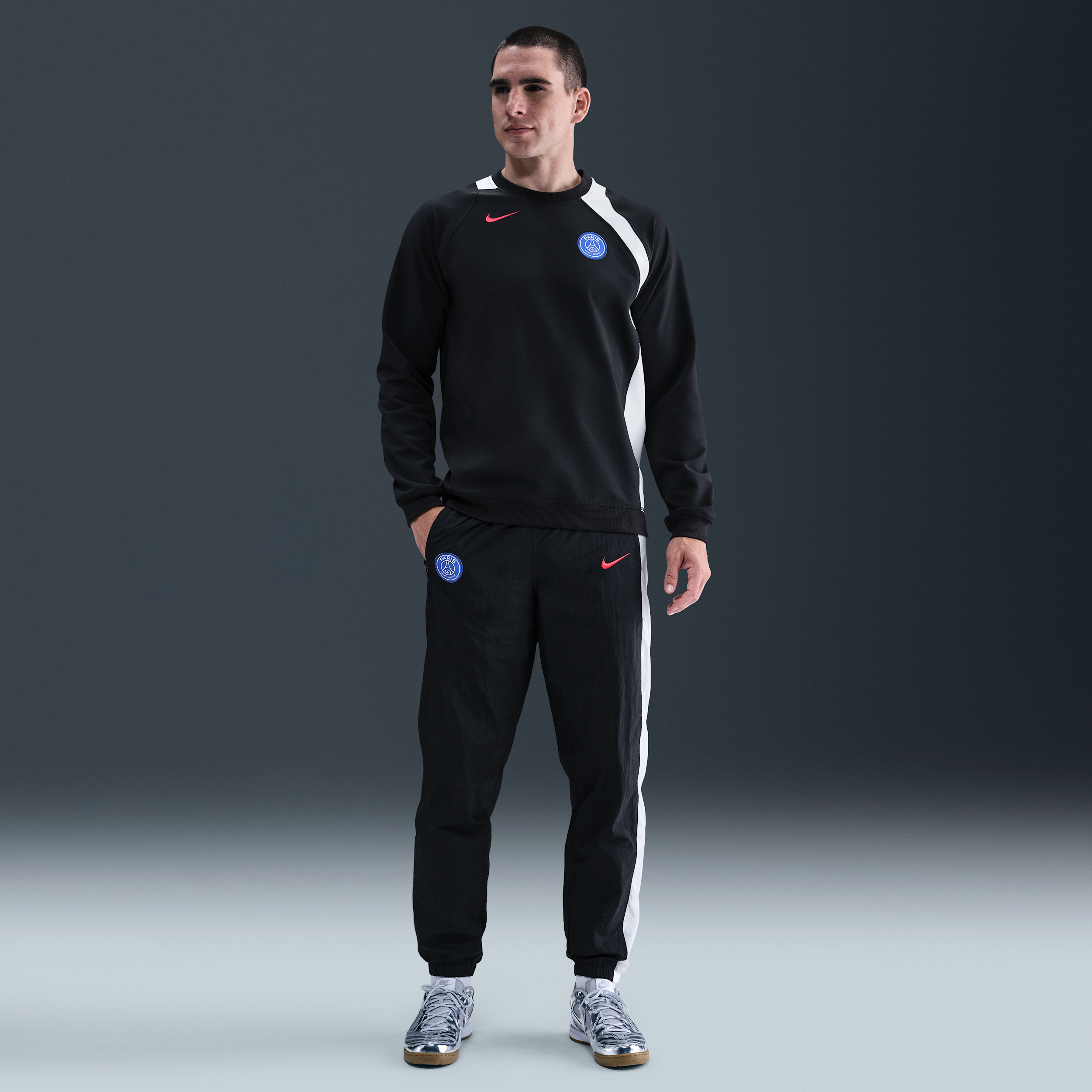 psg tracksuit black red and blue