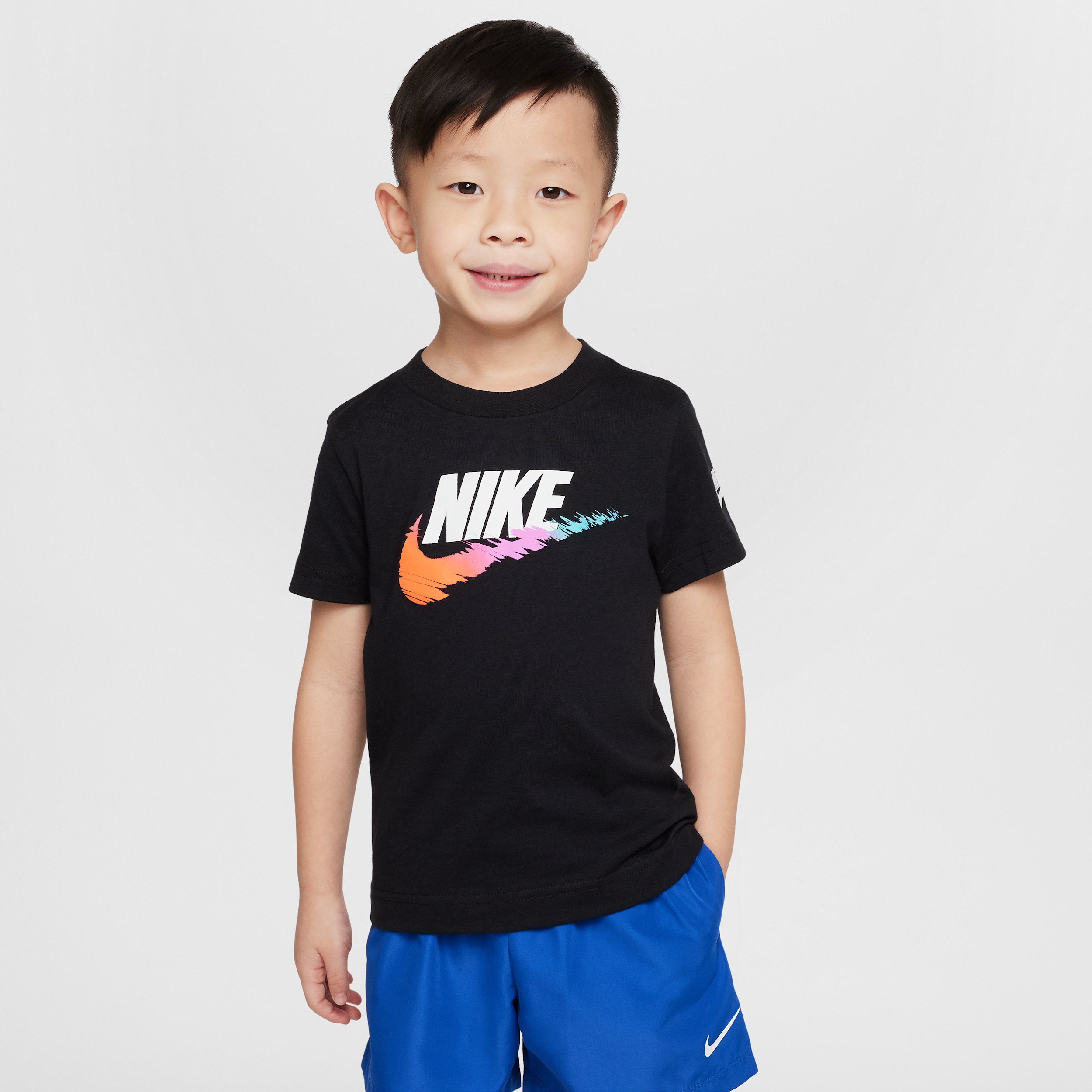 T-shirt Nike Brandmark Swoosh pour tout-petit - Noir