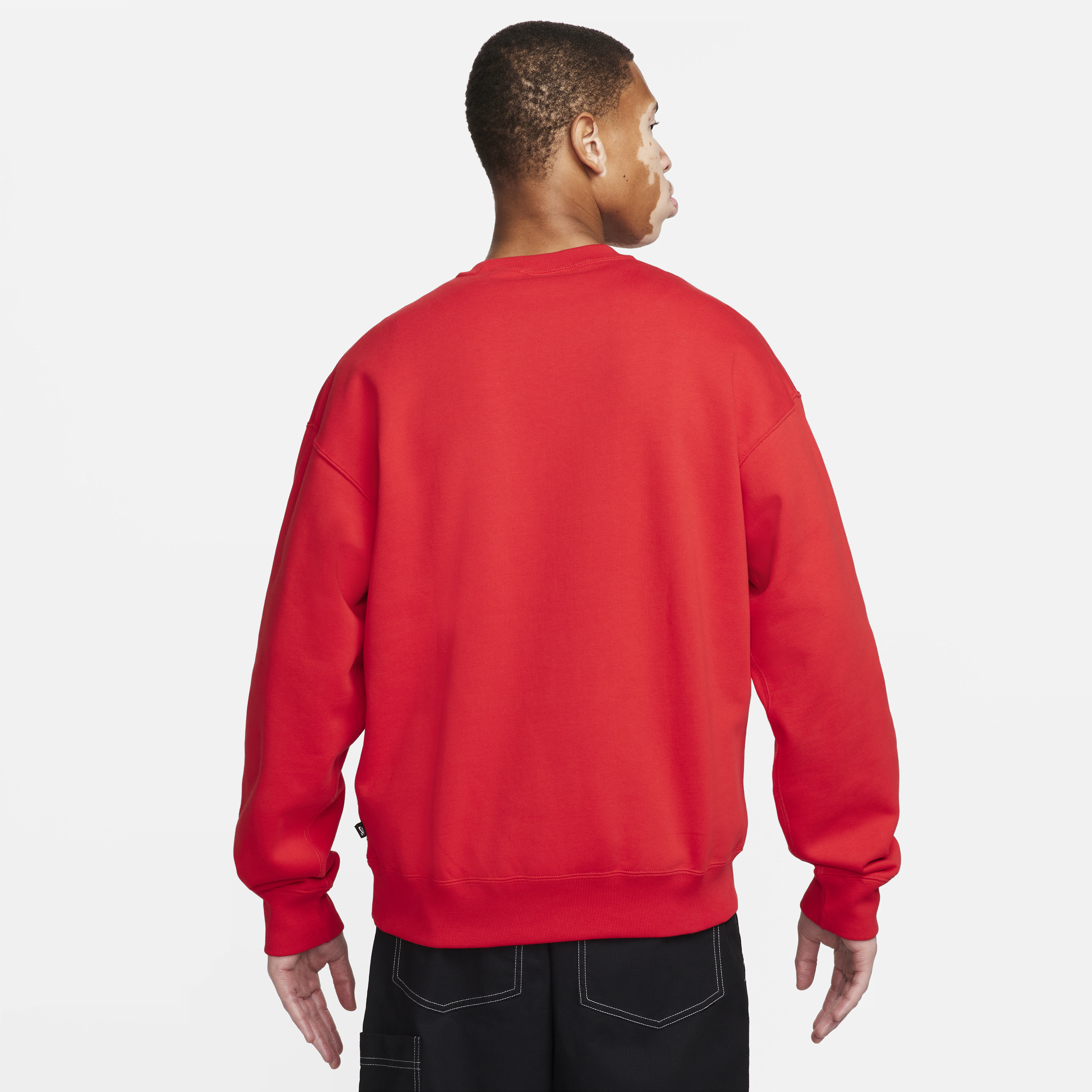 Nike SB fleece skatetop met ronde hals Rood