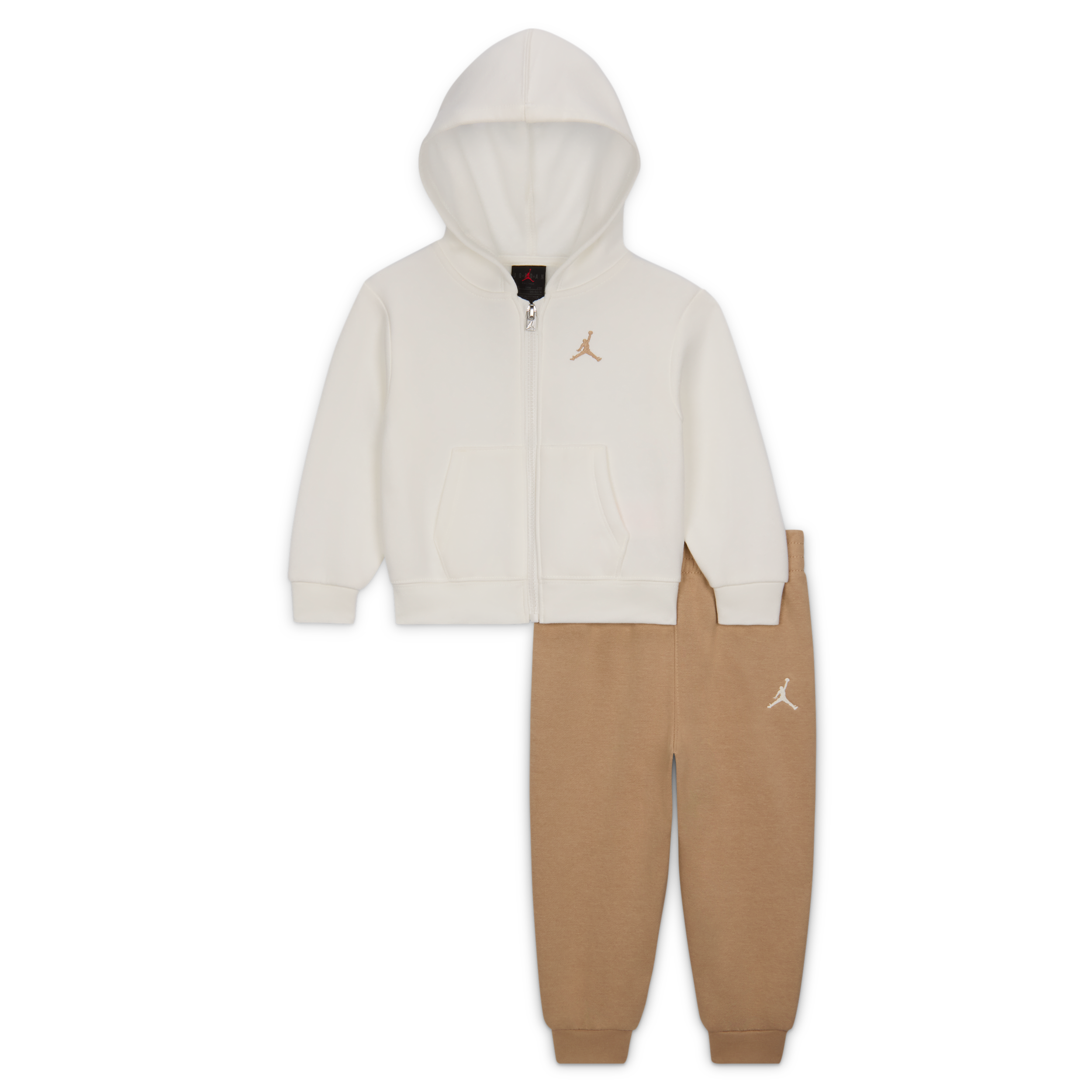 Completo in 2 pezzi con felpa con cappuccio e zip a tutta lunghezza Jordan Brooklyn Fleece – Bebè (12-24 mesi) - Marrone