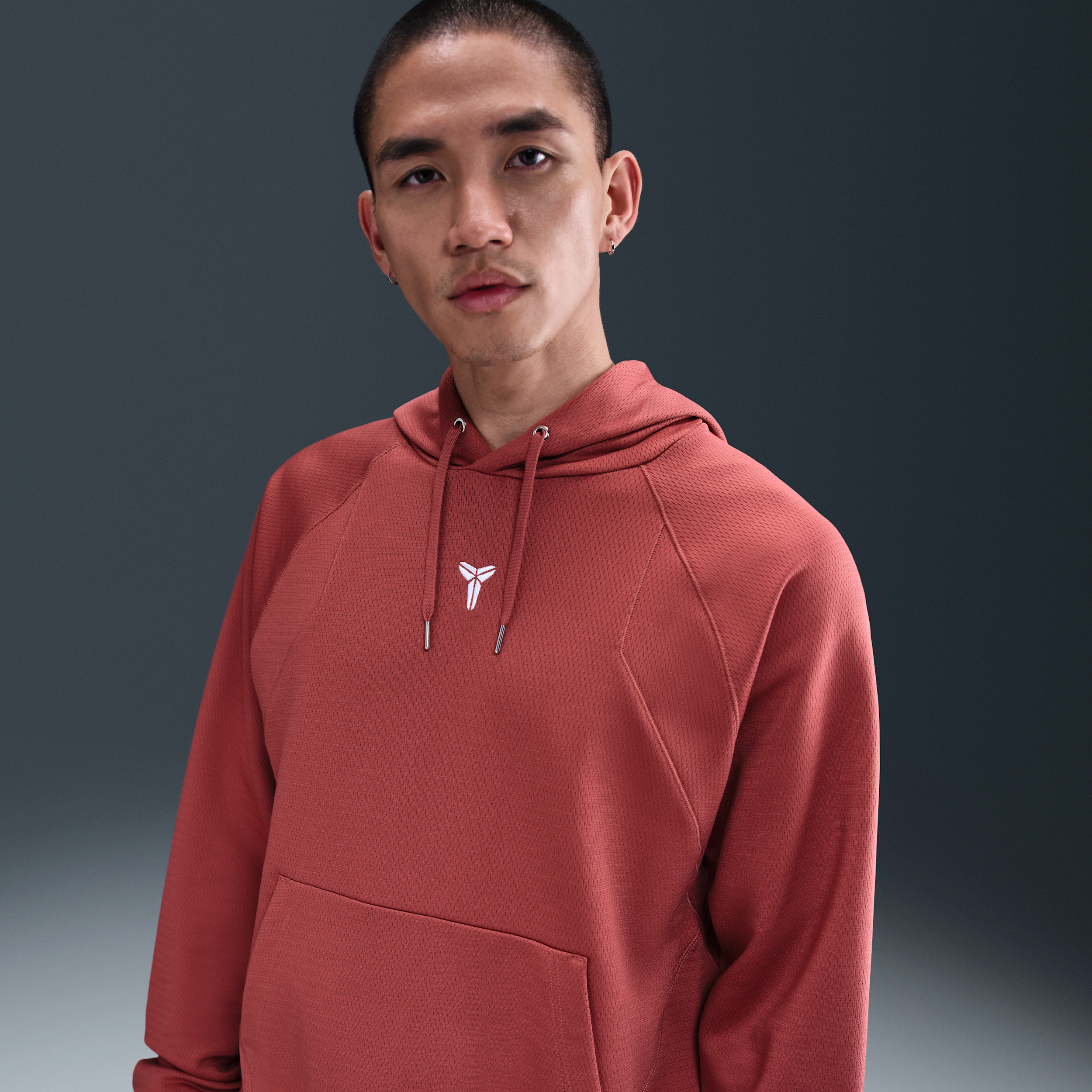 Nike Kobe Therma-FIT Pullover Hoodie - Red - Polyester - 50% Recycled Polyester