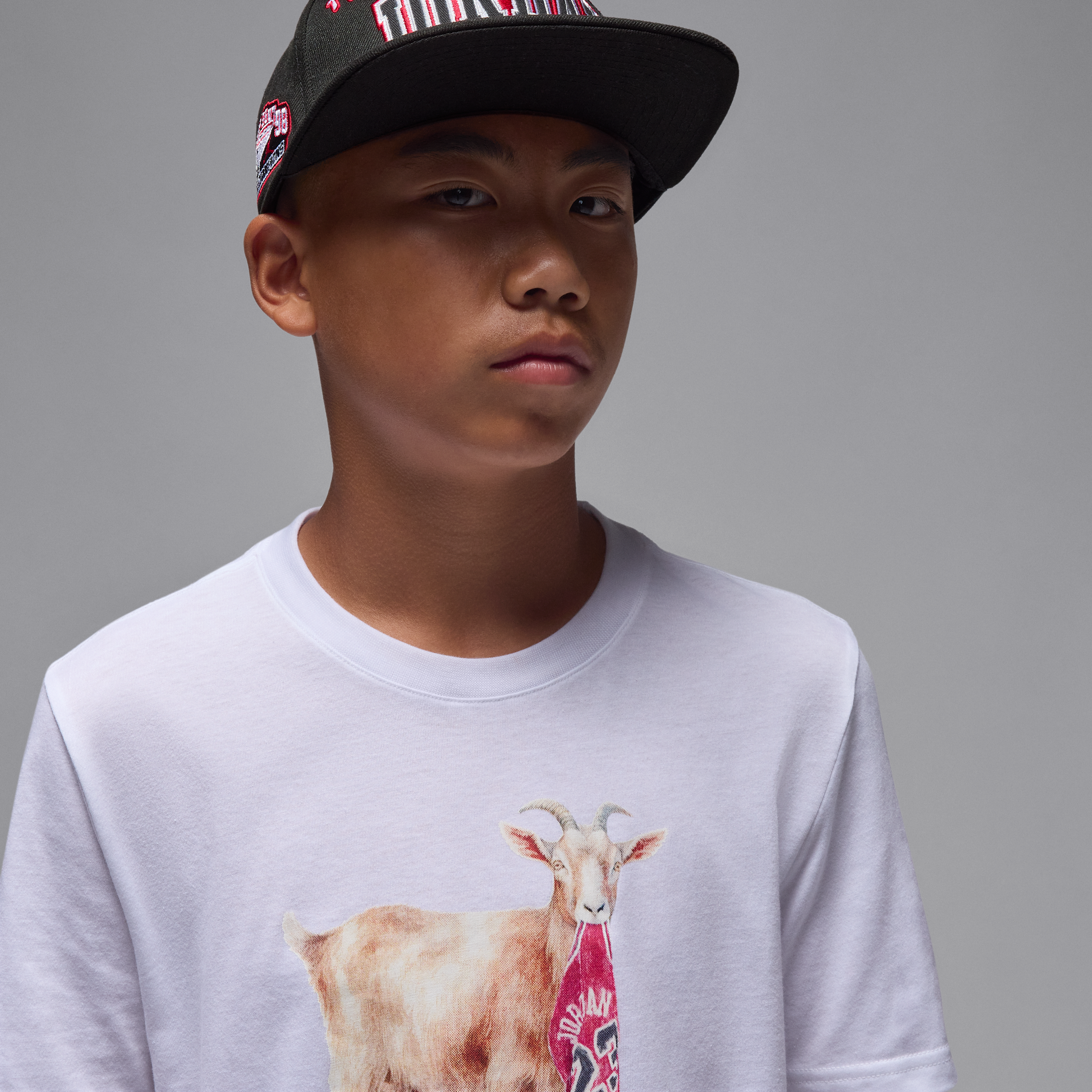 Thumbnail - Jordan Flight Goat T-Shirt (ältere Kinder) - Weiß
