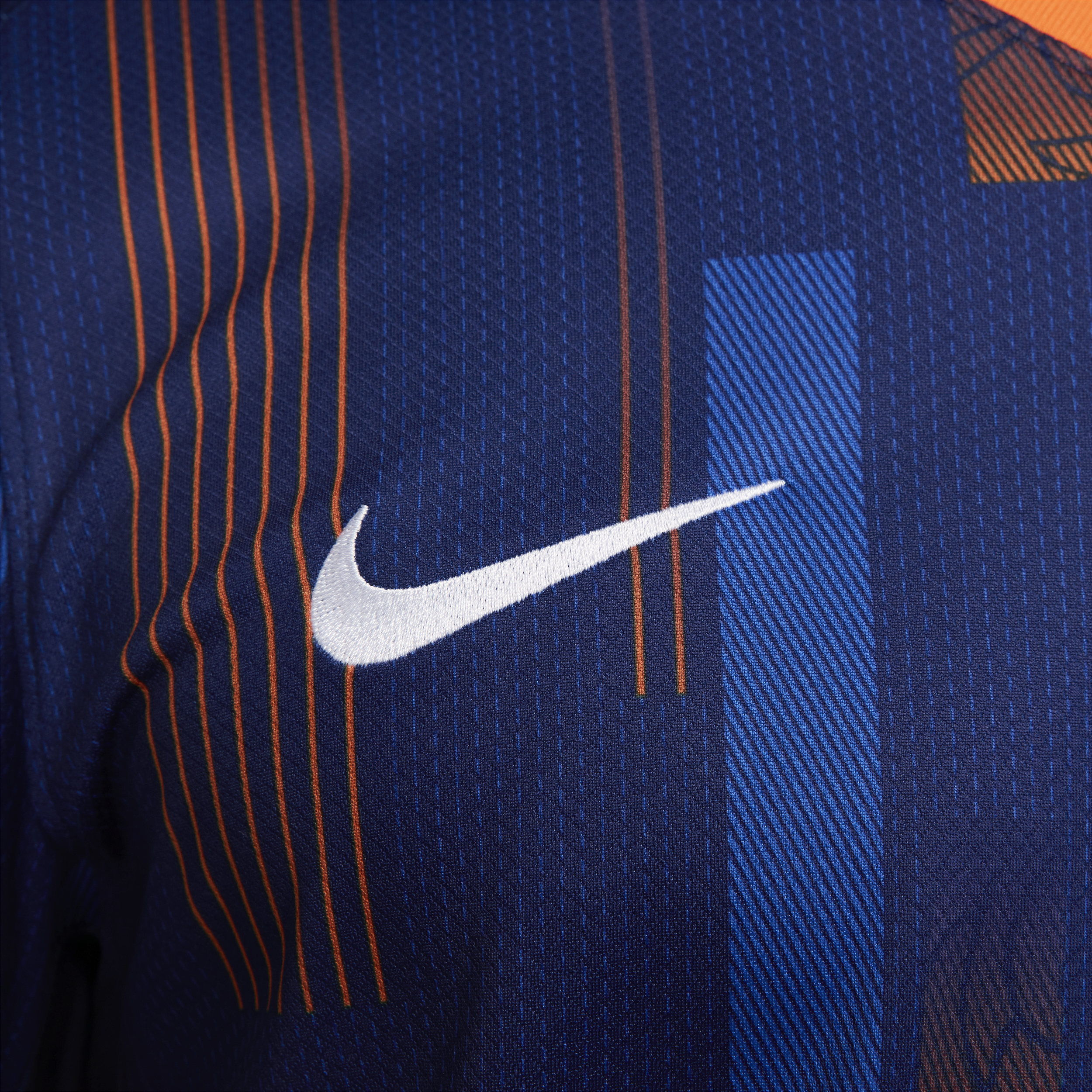 Nike Nederland (herenelftal) 2024 25 Stadium Uit Dri-FIT replica voetbalshirt voor heren Blauw