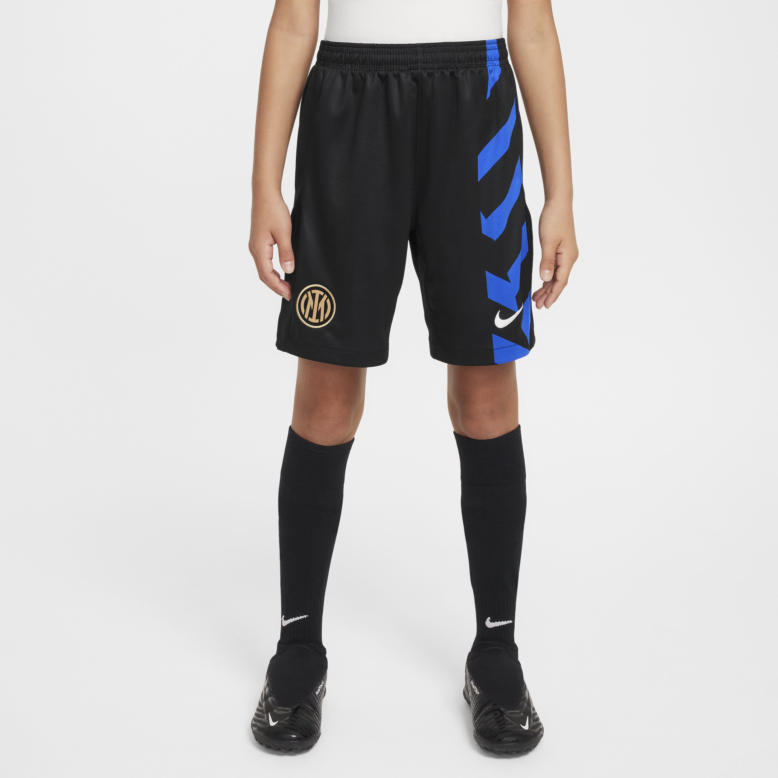 Inter Milan 2024/25 Stadium Home Older Kids’ Nike Dri-FIT Football Replica Shorts – Black – Polyester