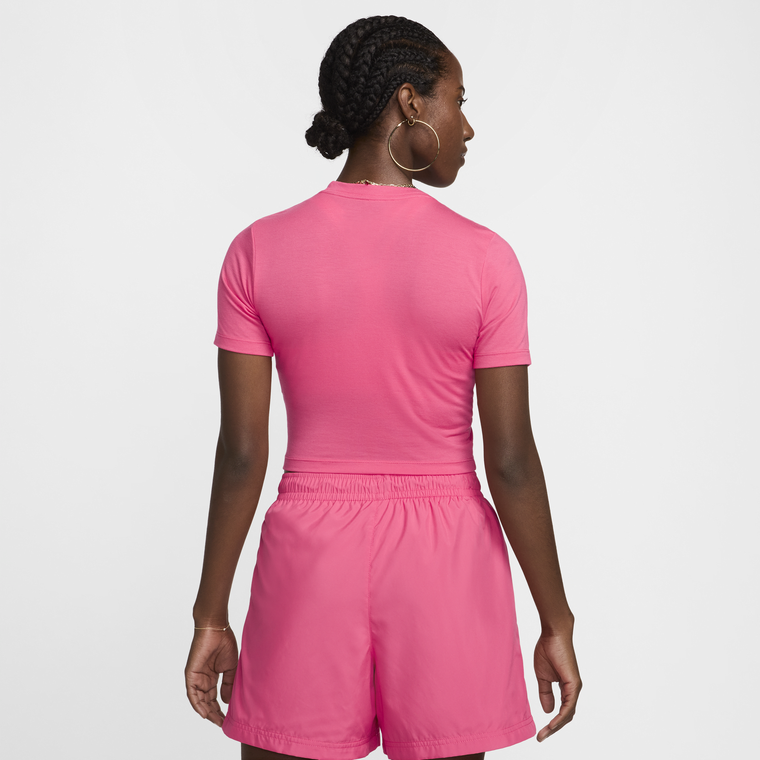 T-shirt slim court Nike Sportswear Essential pour femme - Rose